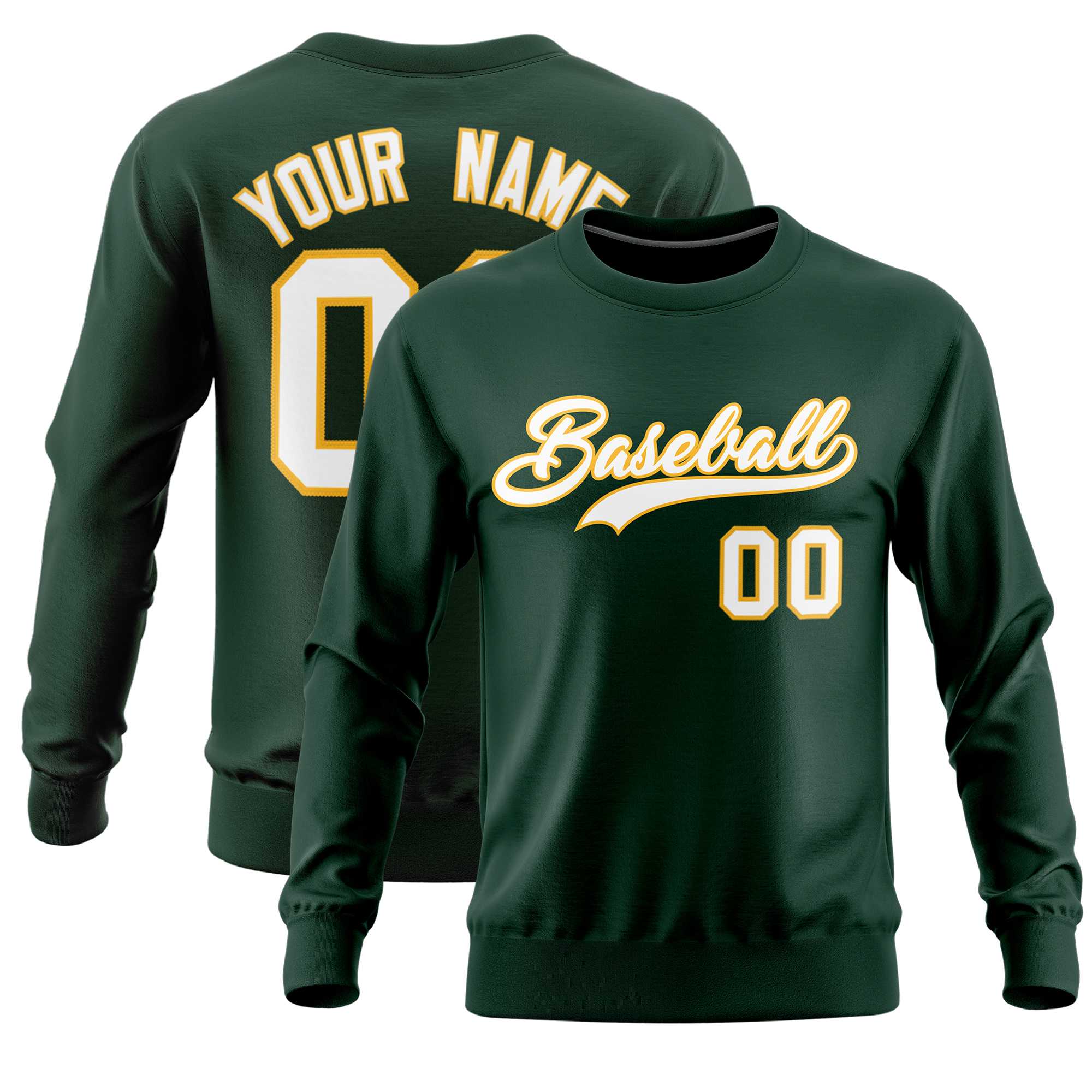 Custom Green Classic Style Personalized Uniform Pullover Hoodie| KXKSHOP