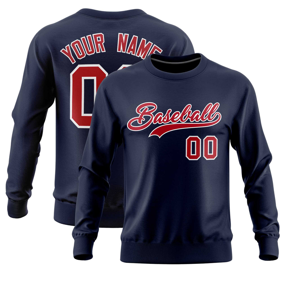 Custom Navy Classic Style Personalized Uniform Pullover Hoodie| KXKSHOP