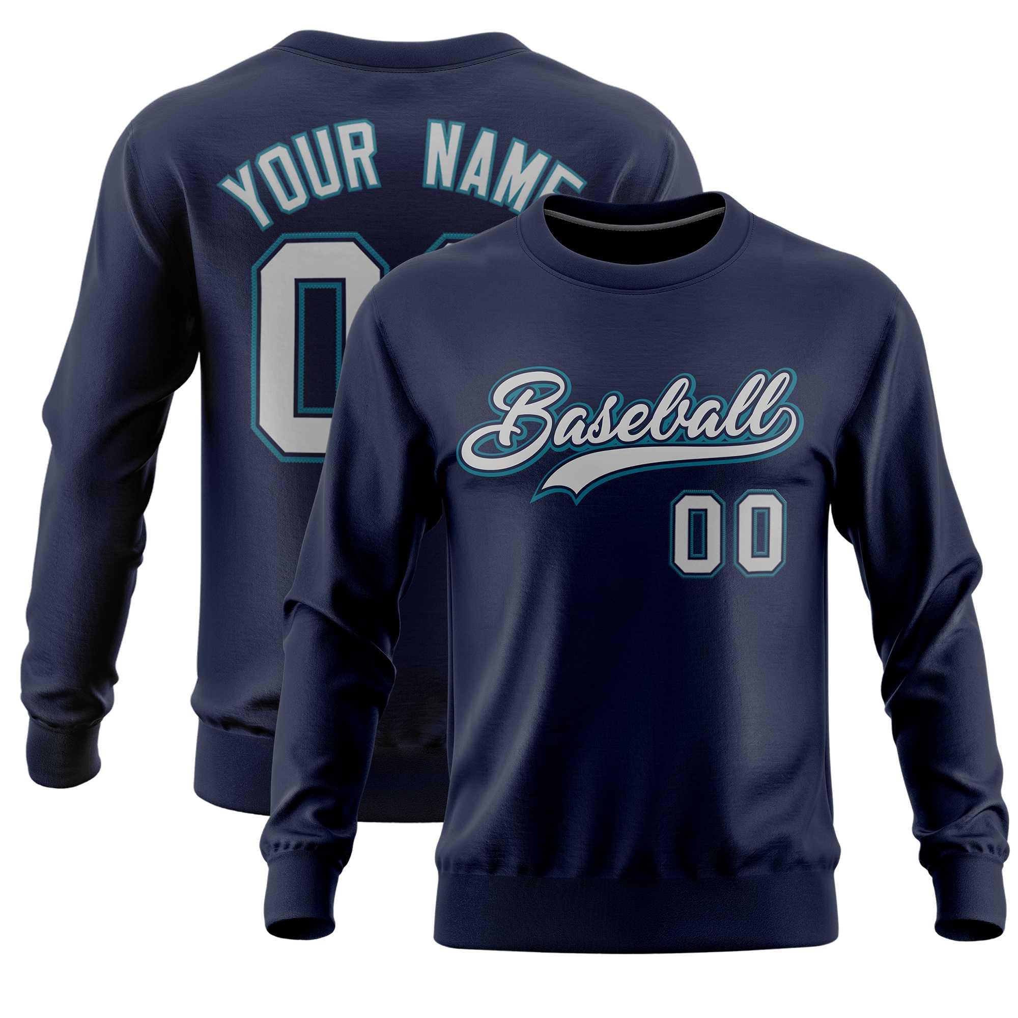 Custom Navy Classic Style Personalized Uniform Pullover Hoodie| KXKSHOP