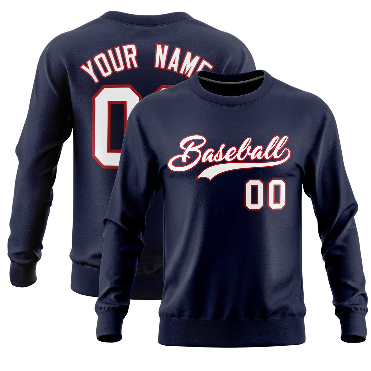 Custom Navy Classic Style Personalized Uniform Pullover Hoodie| KXKSHOP