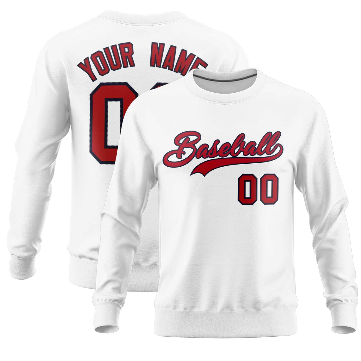 Custom White Classic Style Personalized Uniform Pullover Hoodie| KXKSHOP
