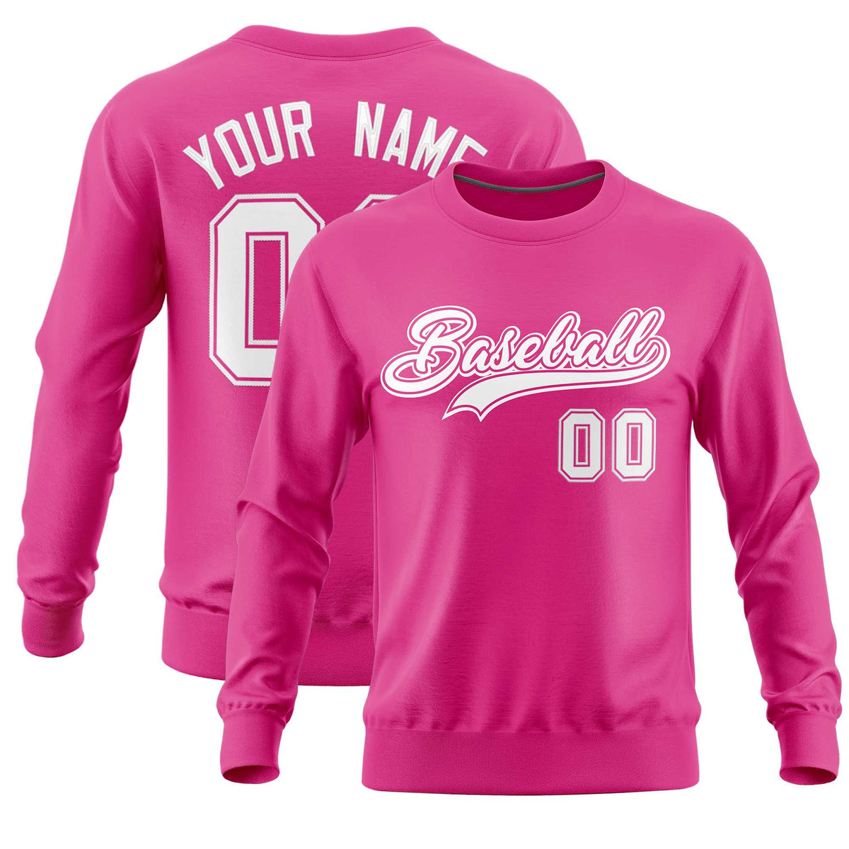 Custom Pink Classic Style Personalized Uniform Pullover Hoodie| KXKSHOP
