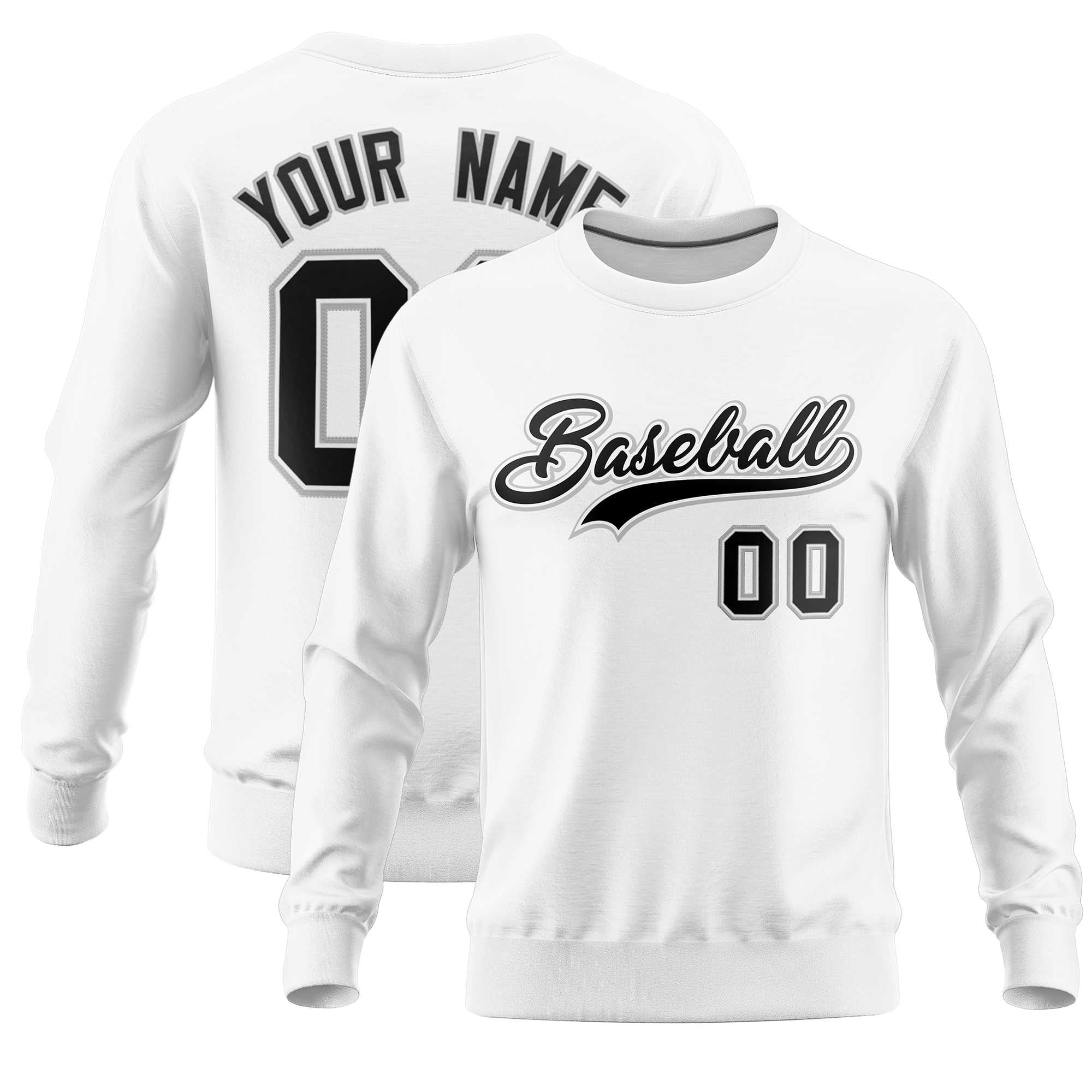 Custom White Classic Style Personalized Uniform Pullover Hoodie| KXKSHOP