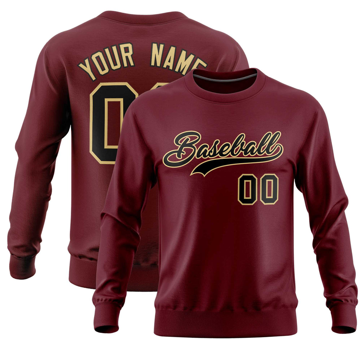 Custom Crimson Classic Style Personalized Uniform Pullover Hoodie| KXKSHOP