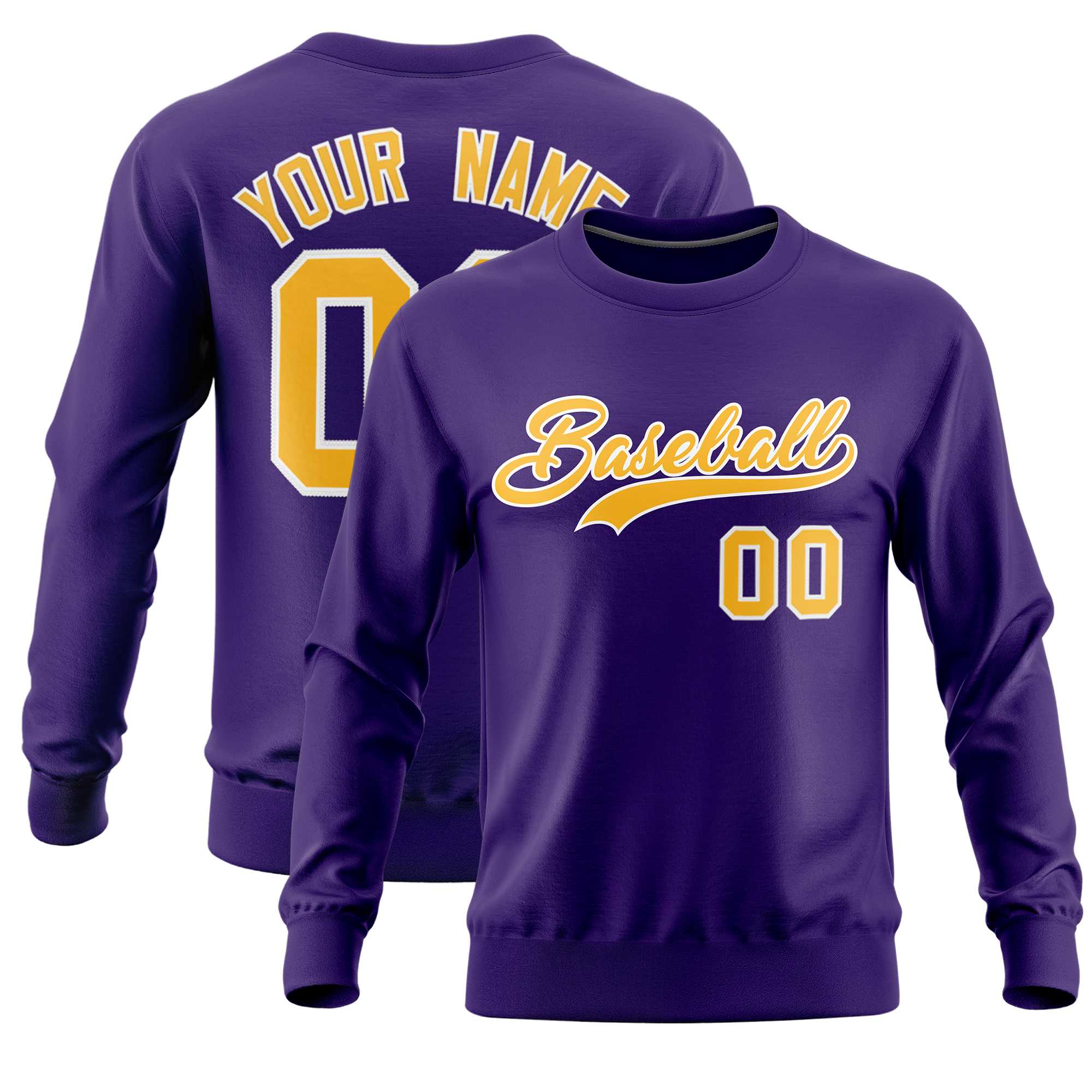 Custom Purple Classic Style Personalized Uniform Pullover Hoodie| KXKSHOP
