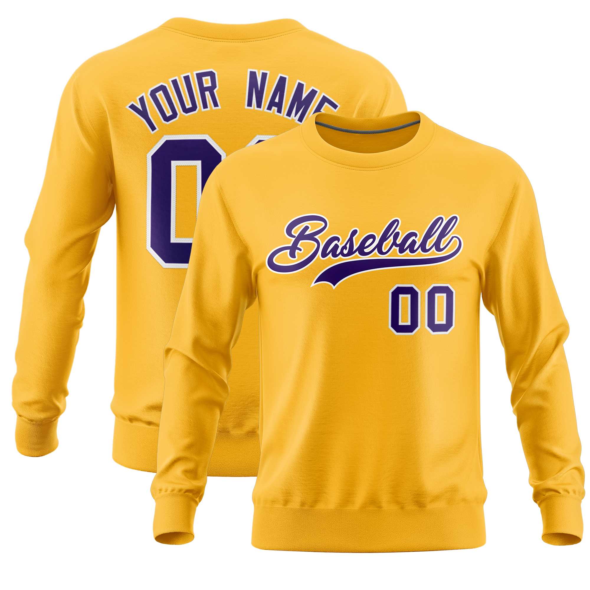 Custom Gold Classic Style Personalized Uniform Pullover Hoodie| KXKSHOP