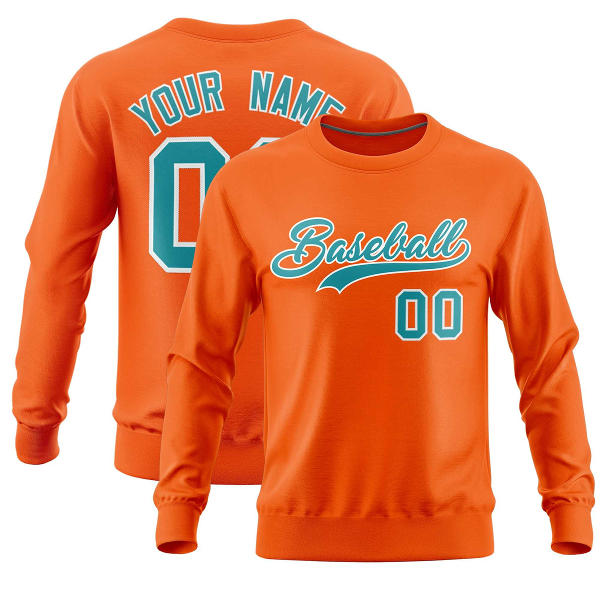 Custom Orange Classic Style Personalized Uniform Pullover Hoodie| KXKSHOP
