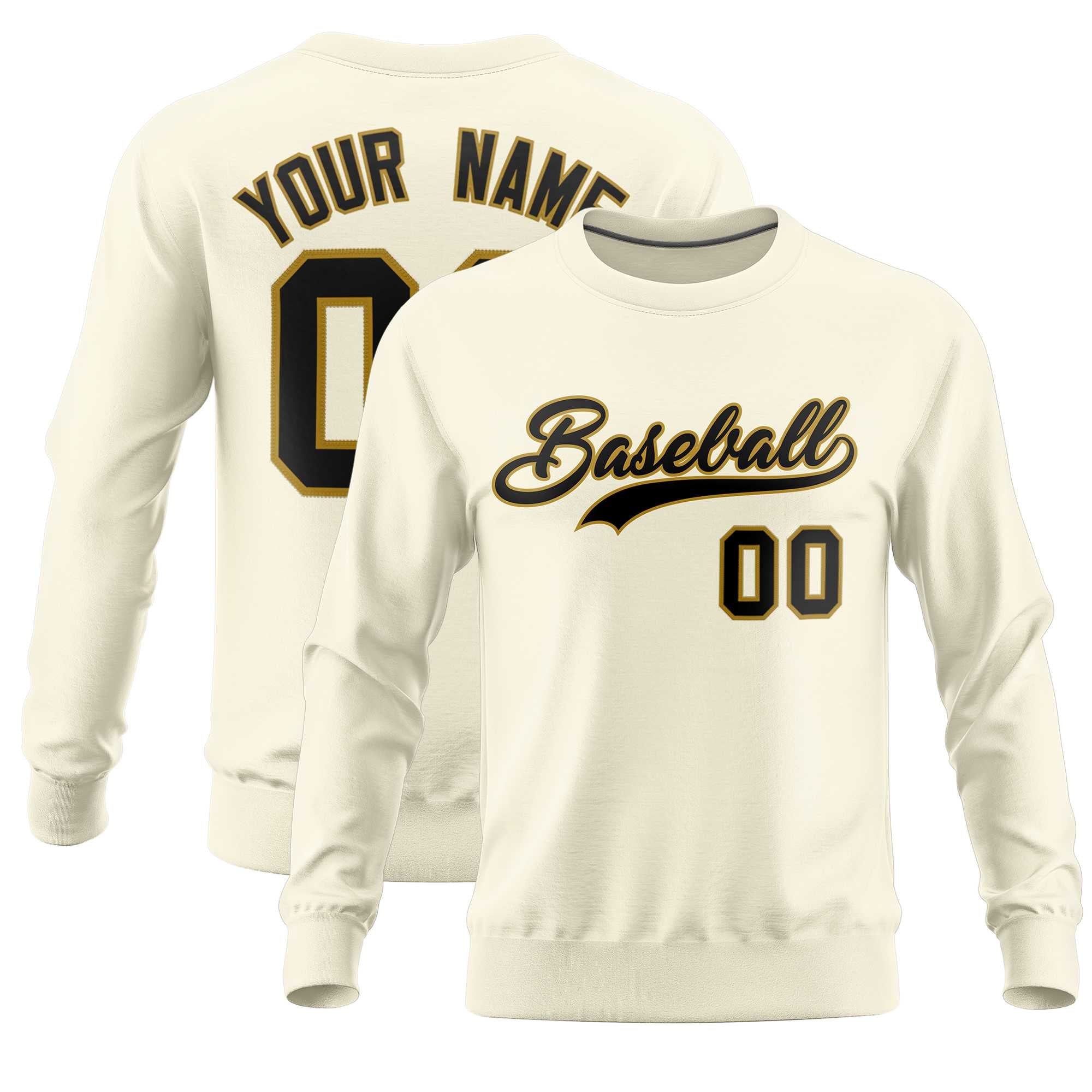 Custom Cream Classic Style Personalized Uniform Pullover Hoodie| KXKSHOP