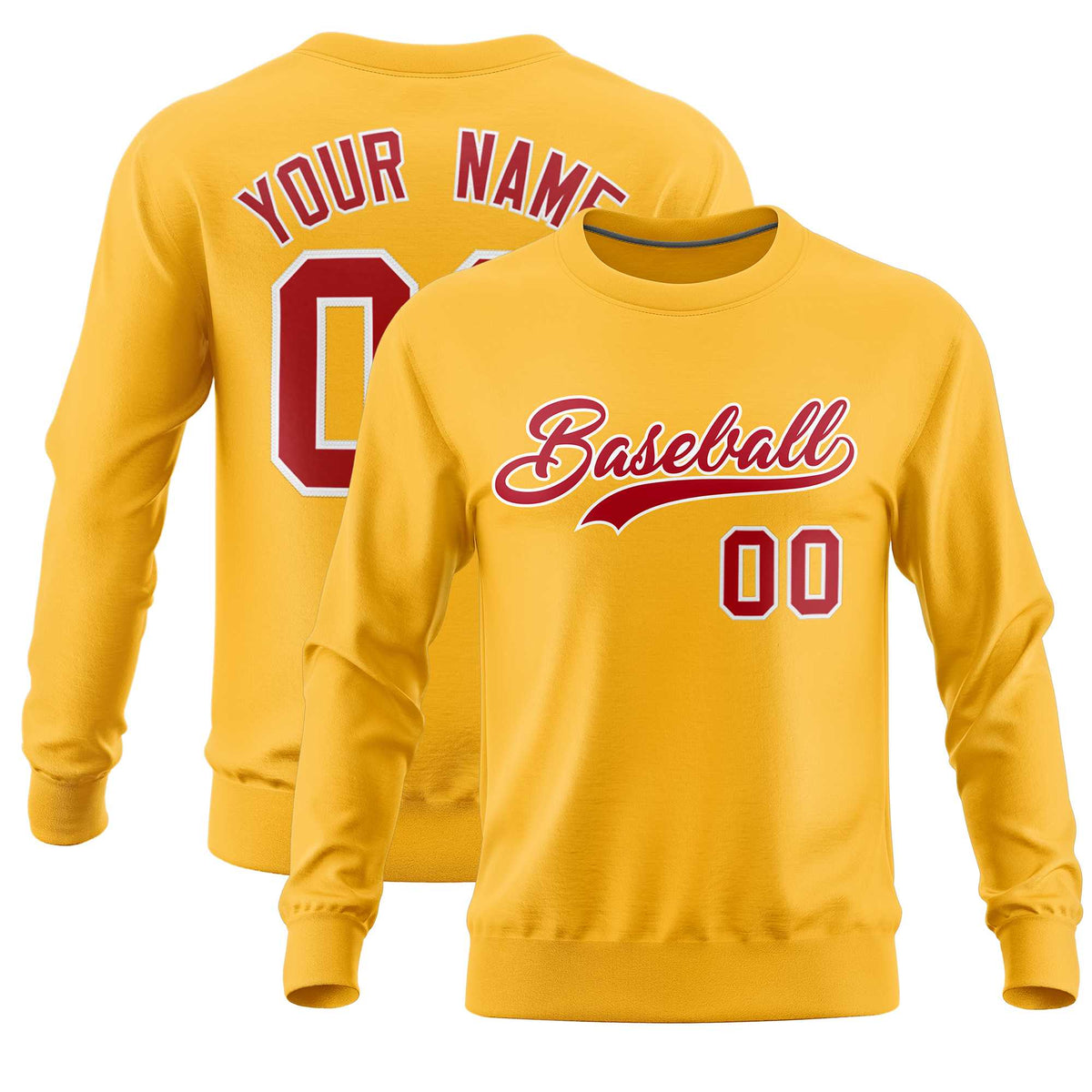 Custom Gold Classic Style Personalized Uniform Pullover Hoodie| KXKSHOP