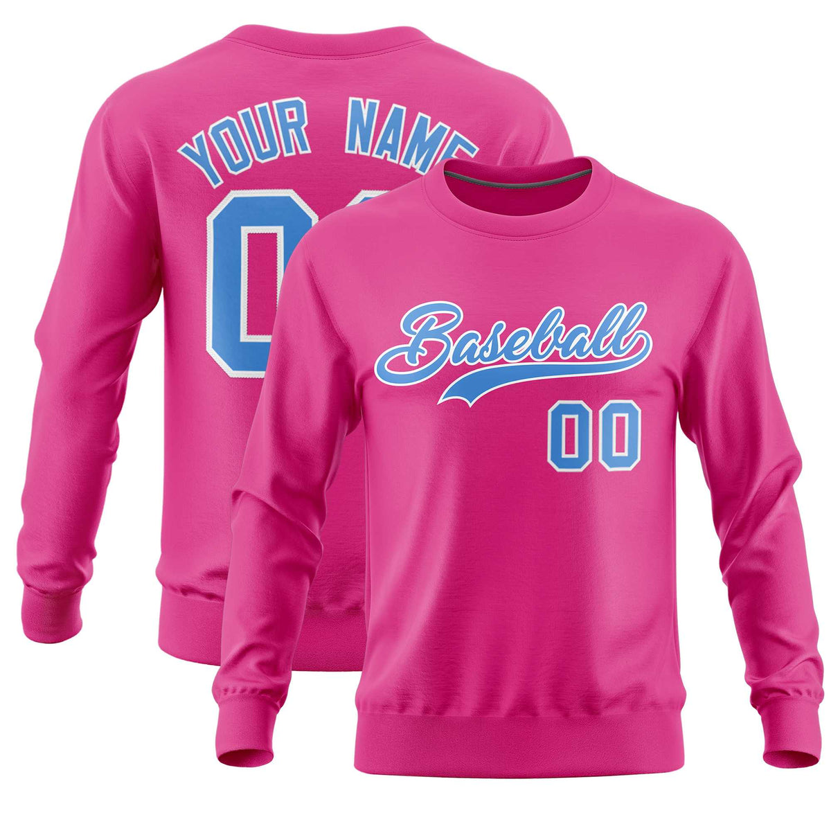 Custom Pink Classic Style Personalized Uniform Pullover Hoodie| KXKSHOP
