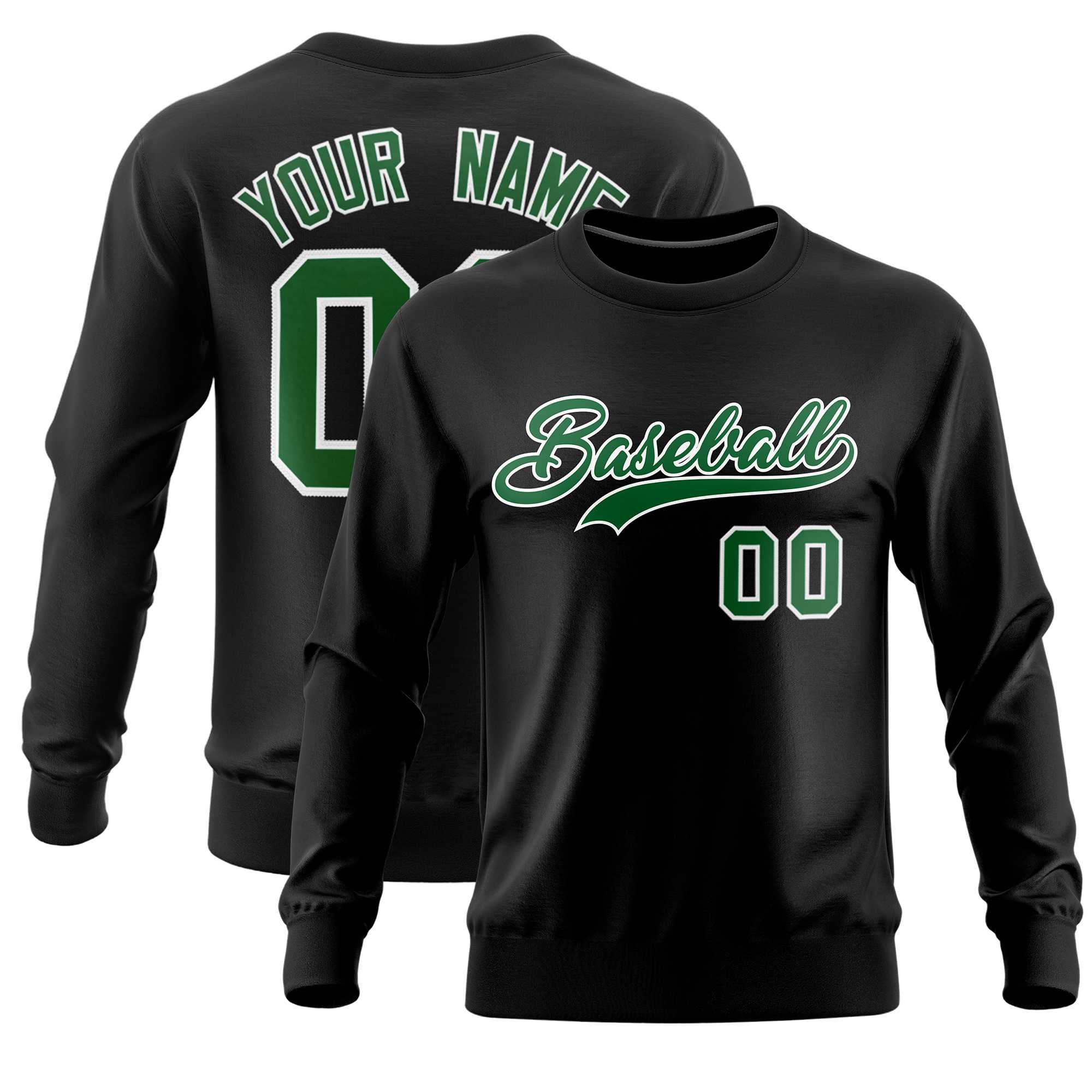 Custom Black Classic Style Personalized Uniform Pullover Hoodie| KXKSHOP