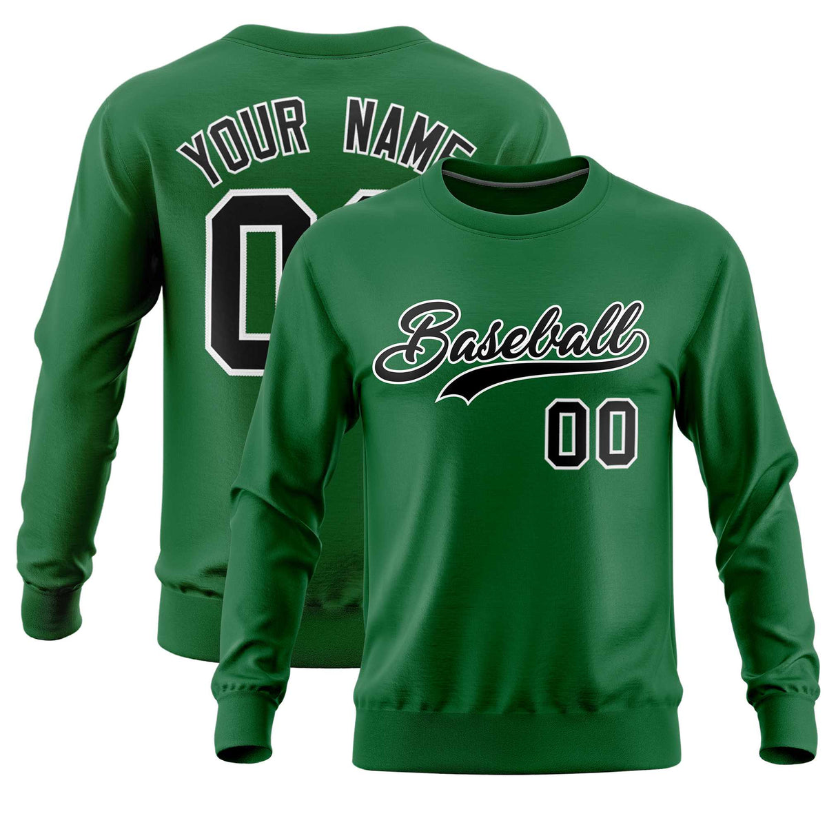 Custom Kelly Green Classic Style Personalized Uniform Pullover Hoodie| KXKSHOP