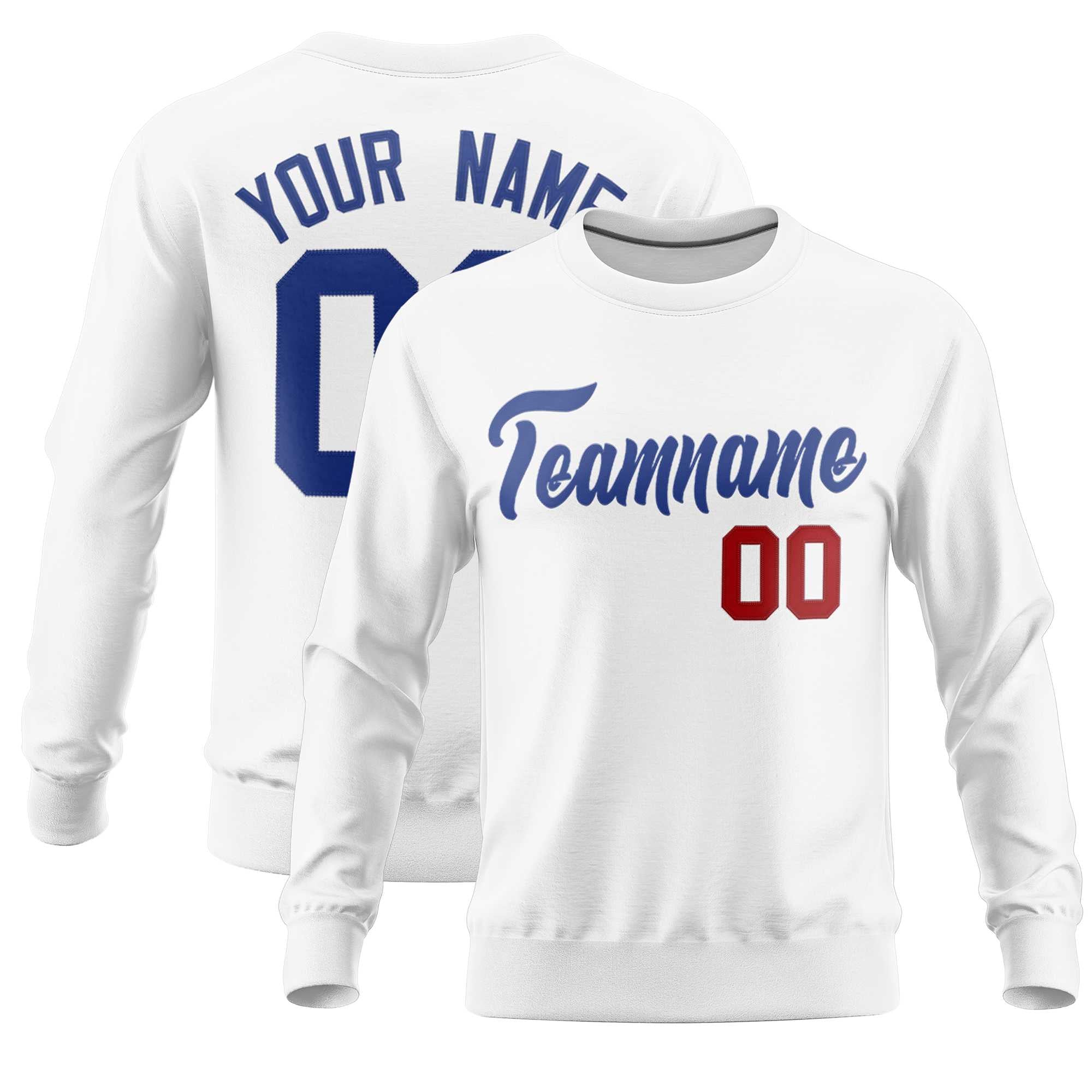 Custom White Classic Style Personalized Uniform Pullover Hoodie| KXKSHOP