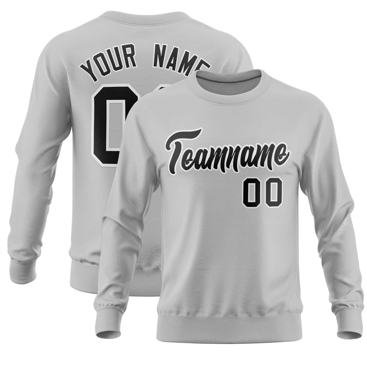 Custom Gray Classic Style Personalized Uniform Pullover Hoodie| KXKSHOP