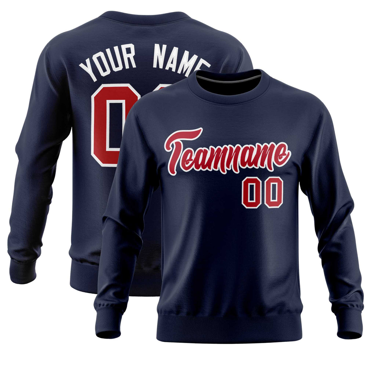 Custom Navy Classic Style Personalized Uniform Pullover Hoodie| KXKSHOP