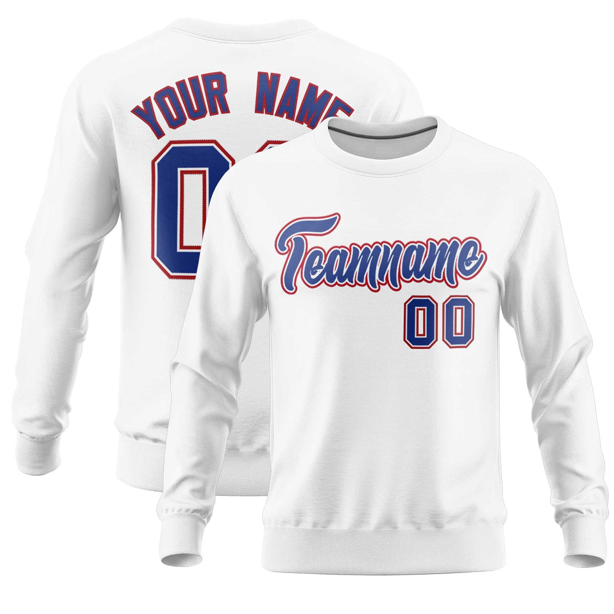 Custom White Classic Style Personalized Uniform Pullover Hoodie| KXKSHOP