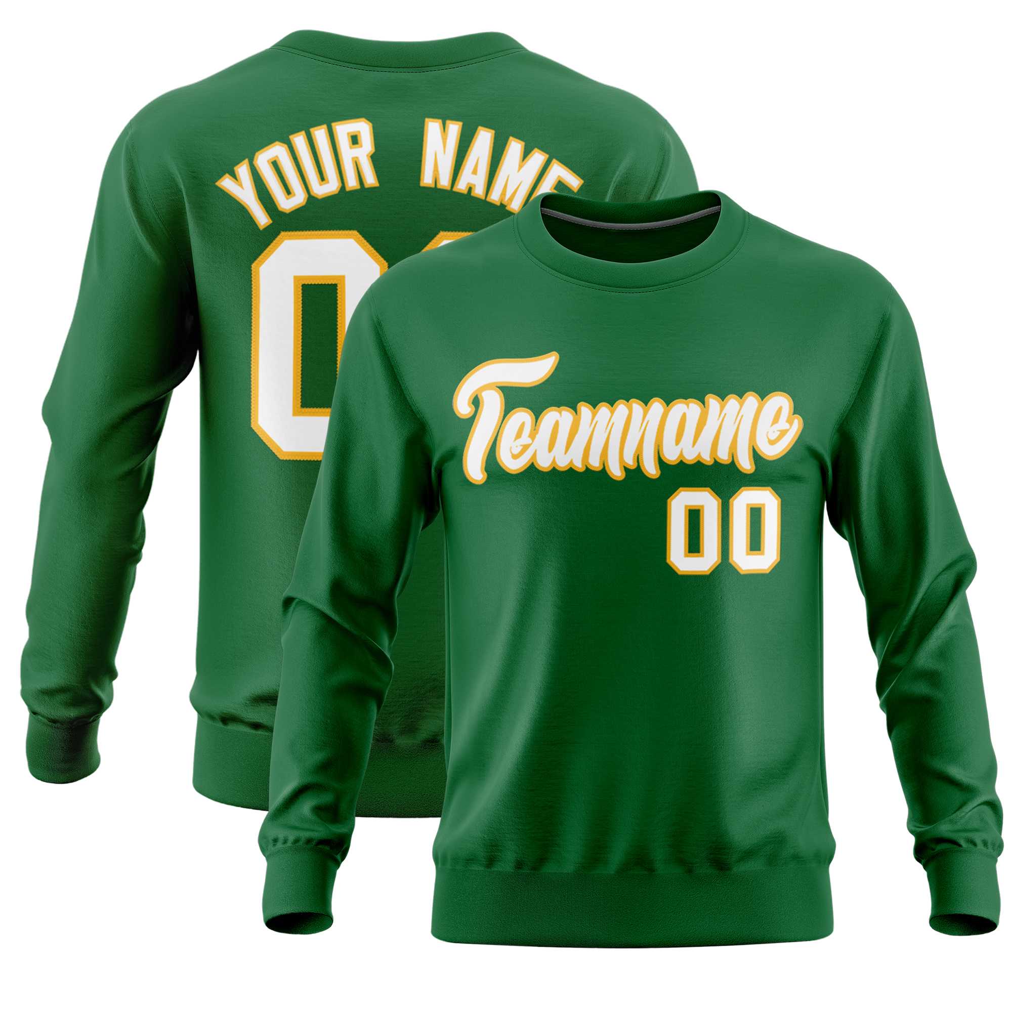 Custom Kelly Green Classic Style Personalized Uniform Pullover Hoodie| KXKSHOP