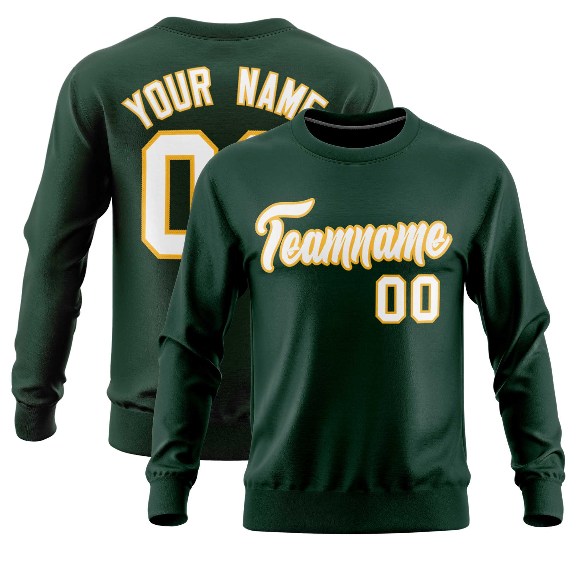 Custom Green Classic Style Personalized Uniform Pullover Hoodie| KXKSHOP