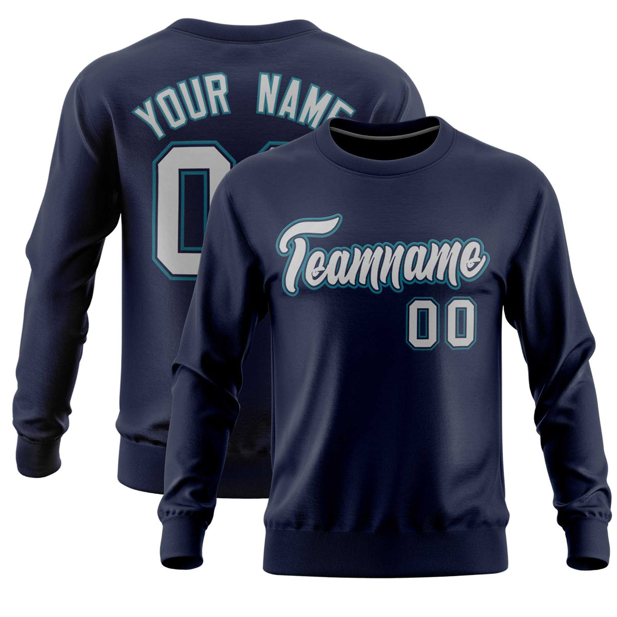 Custom Navy Classic Style Personalized Uniform Pullover Hoodie| KXKSHOP