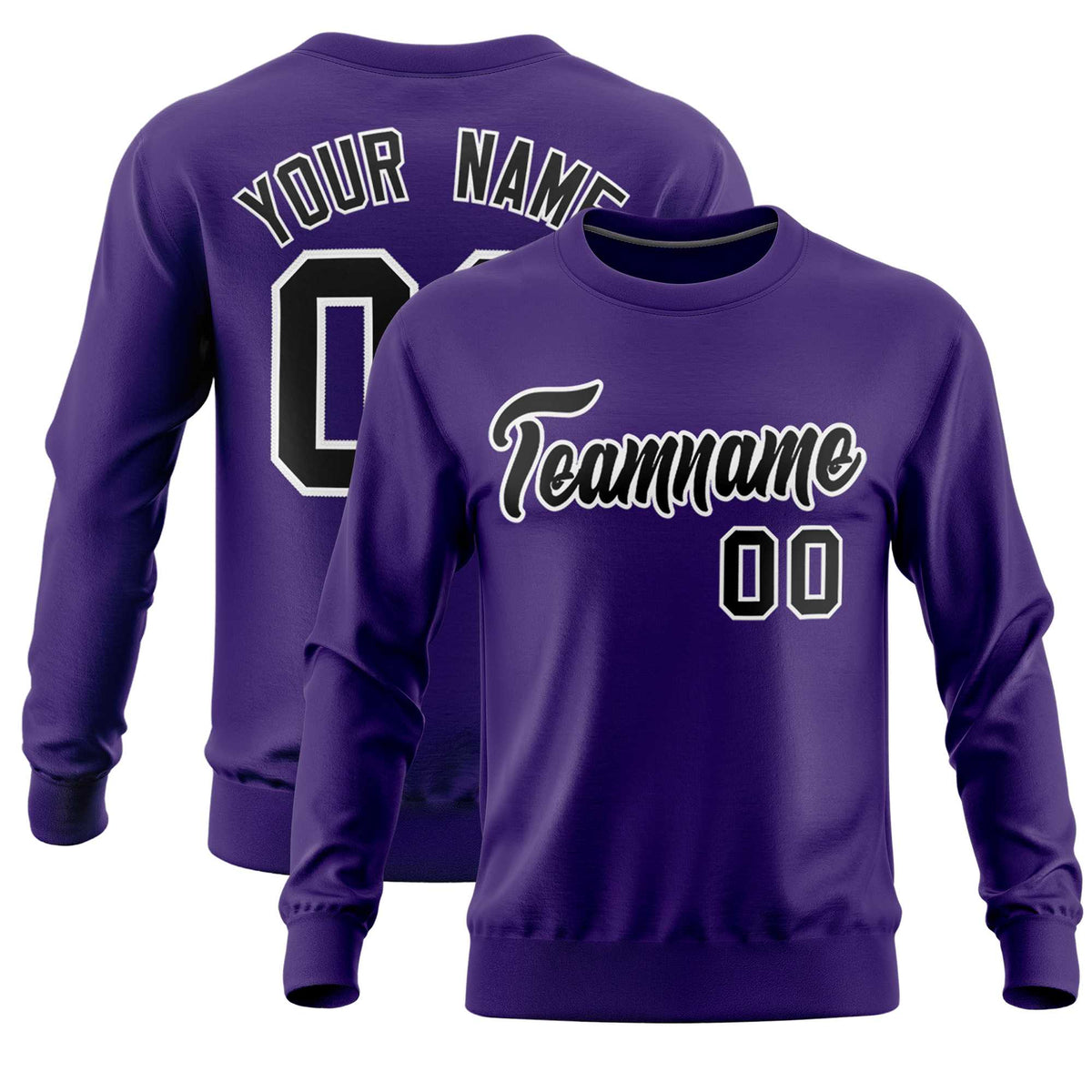 Custom Purple Classic Style Personalized Uniform Pullover Hoodie| KXKSHOP