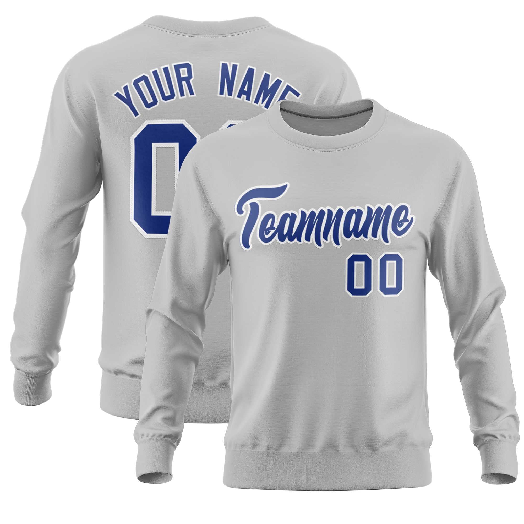 Custom Gray Classic Style Personalized Uniform Pullover Hoodie| KXKSHOP