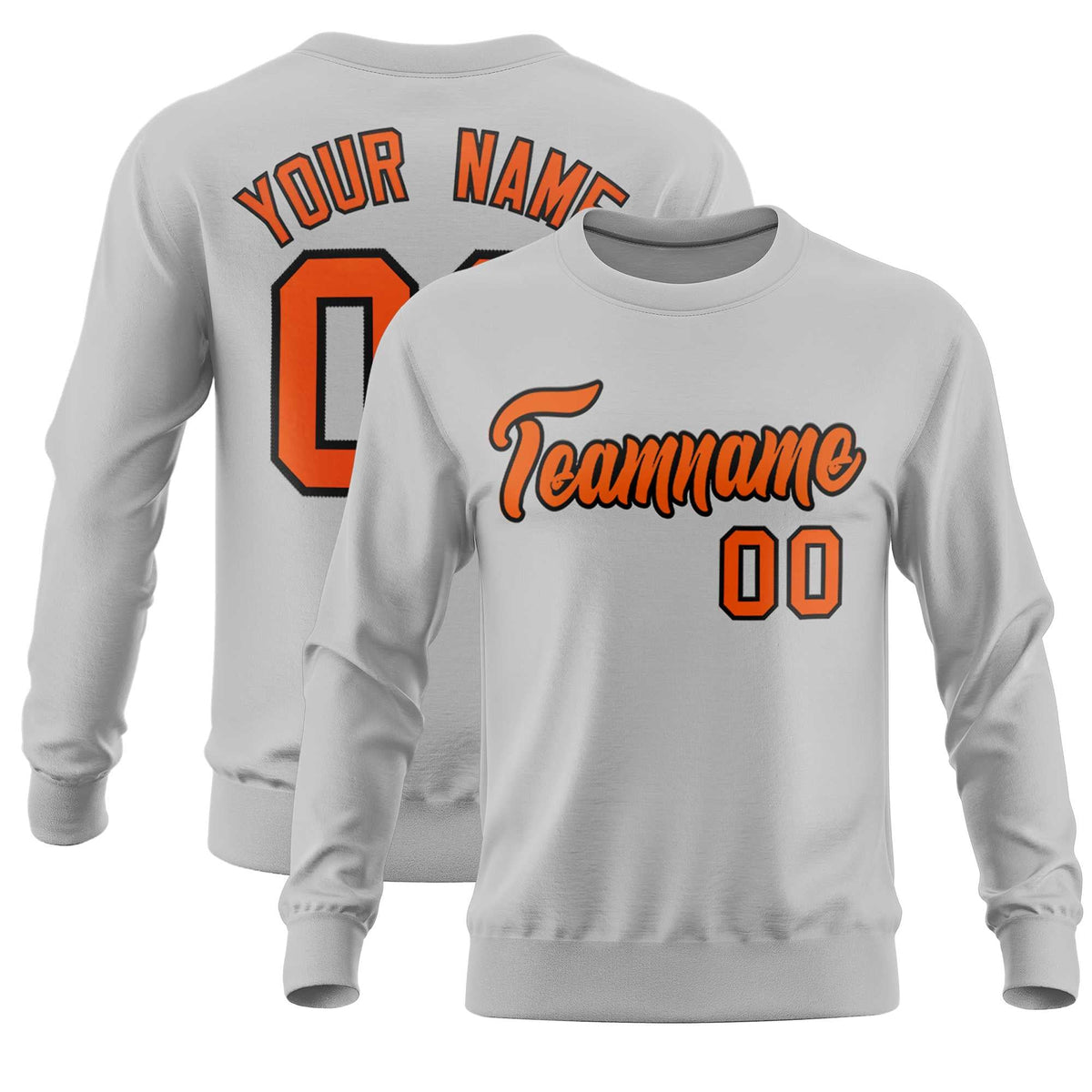 Custom Gray Classic Style Personalized Uniform Pullover Hoodie| KXKSHOP