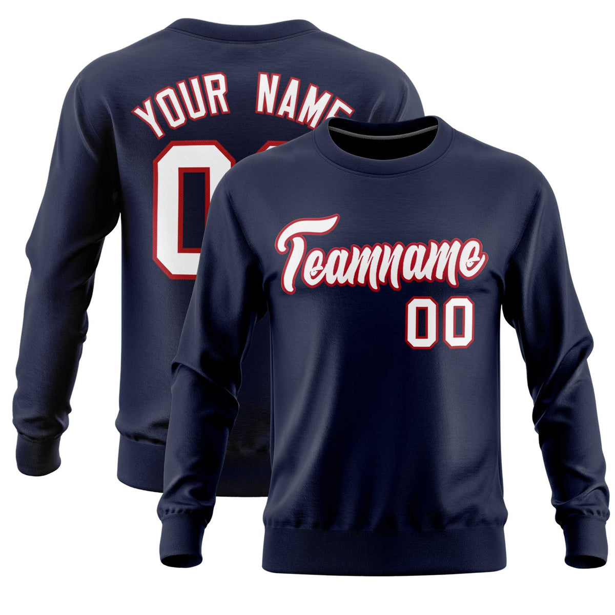 Custom Navy Classic Style Personalized Uniform Pullover Hoodie| KXKSHOP