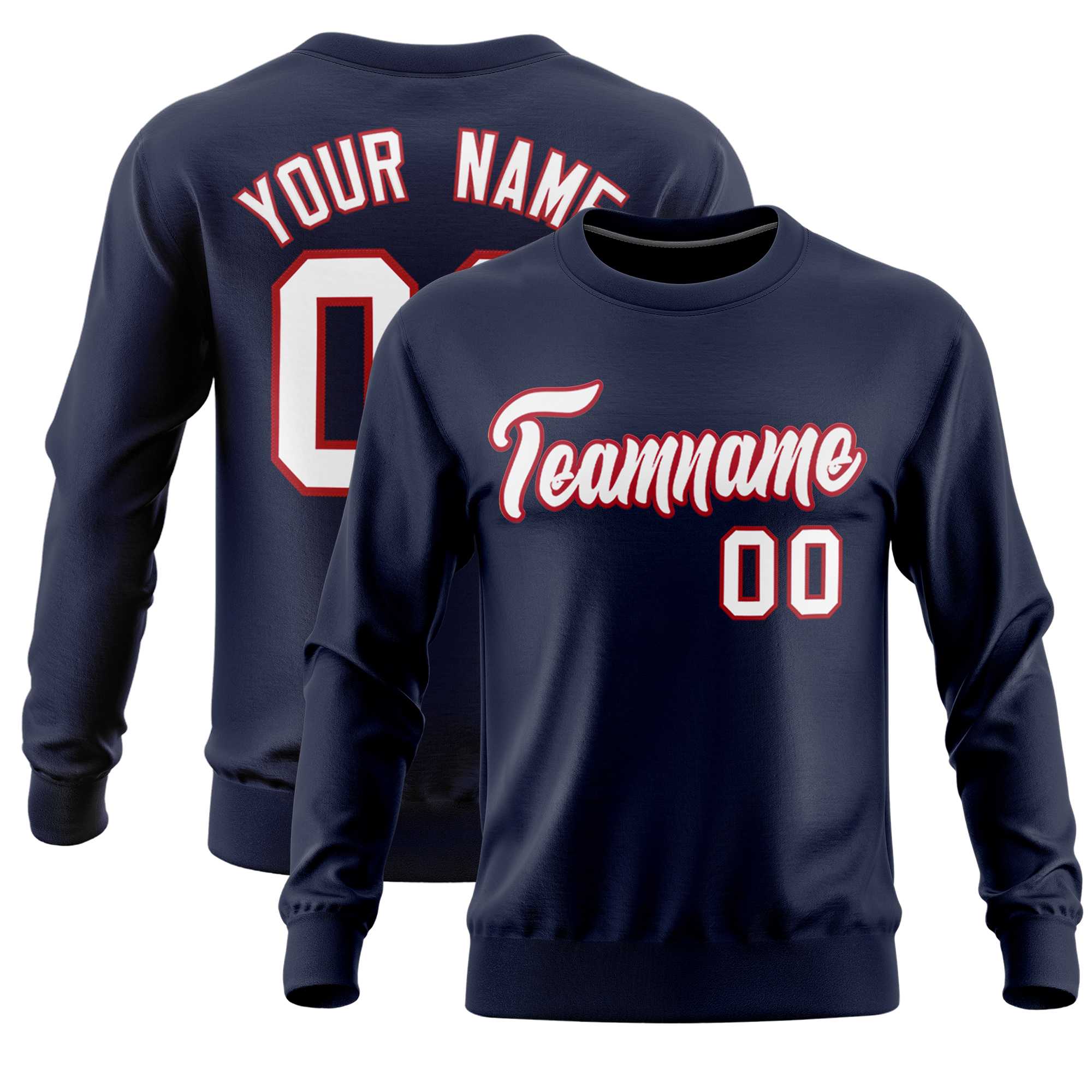 Custom Navy Classic Style Personalized Uniform Pullover Hoodie| KXKSHOP
