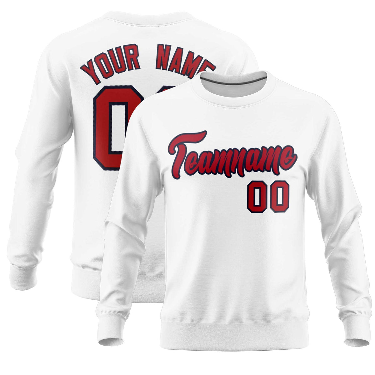 Custom White Classic Style Personalized Uniform Pullover Hoodie| KXKSHOP