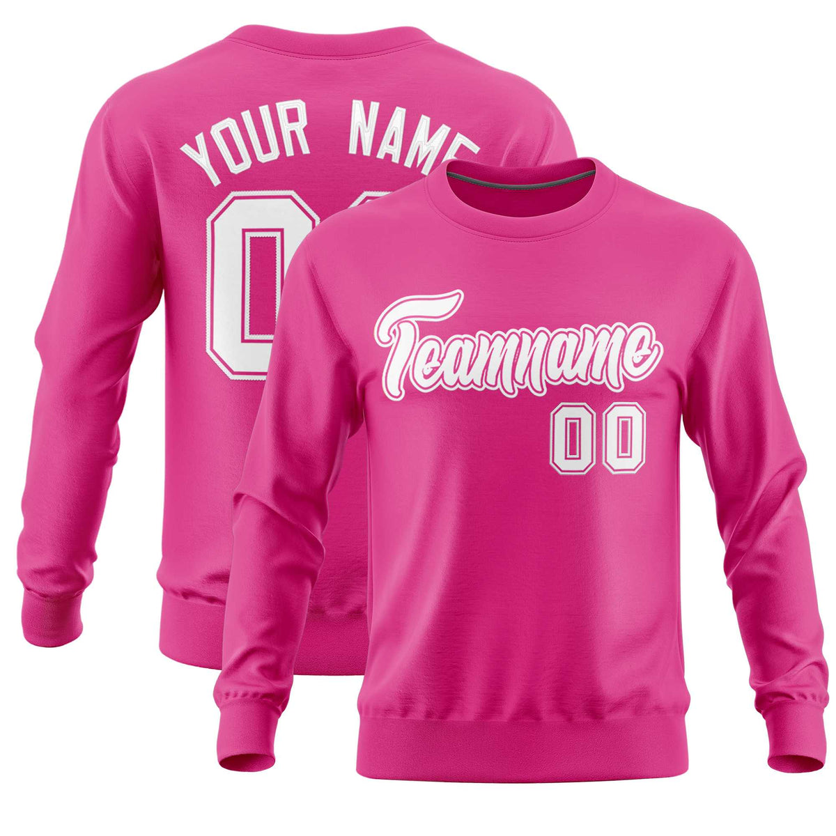 Custom Pink Classic Style Personalized Uniform Pullover Hoodie| KXKSHOP
