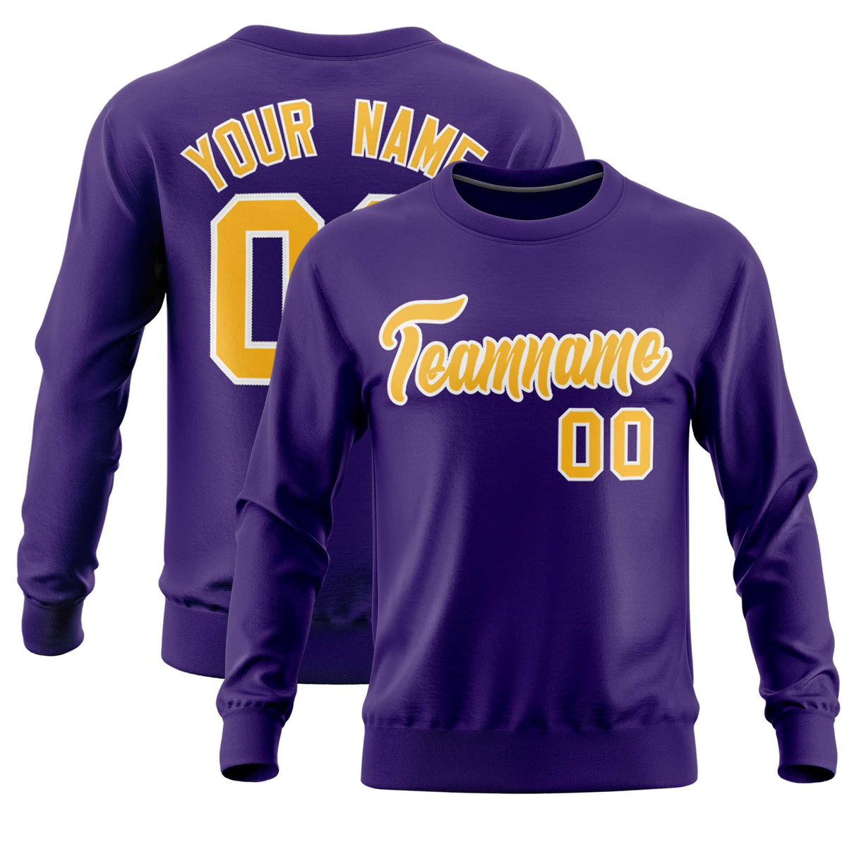 Custom Purple Classic Style Personalized Uniform Pullover Hoodie| KXKSHOP