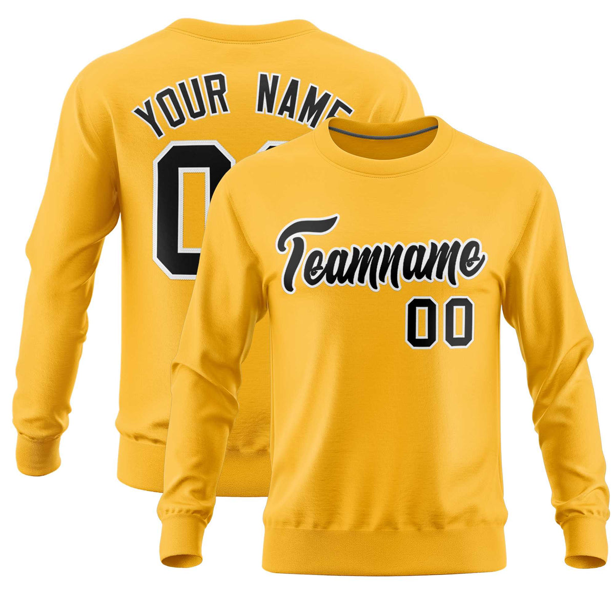 Custom Gold Classic Style Personalized Uniform Pullover Hoodie| KXKSHOP