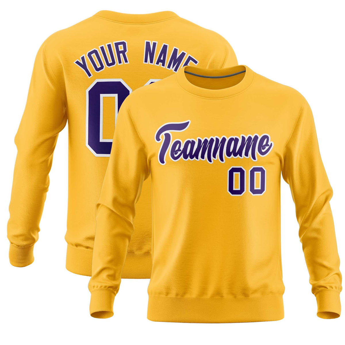 Custom Gold Classic Style Personalized Uniform Pullover Hoodie| KXKSHOP