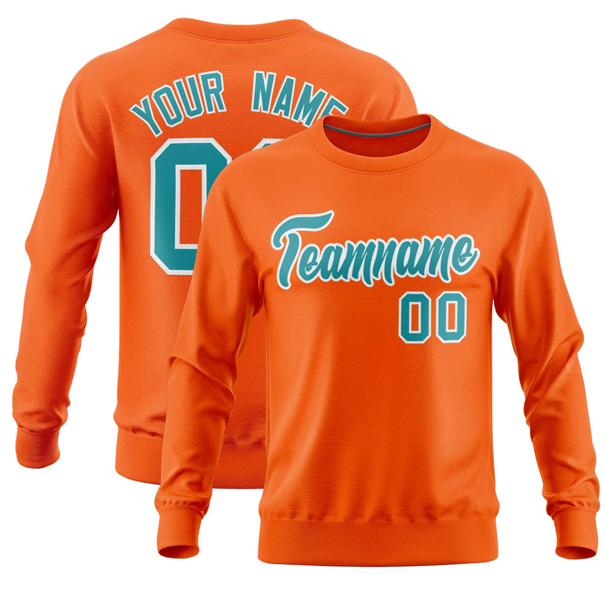 Custom Orange Classic Style Personalized Uniform Pullover Hoodie| KXKSHOP