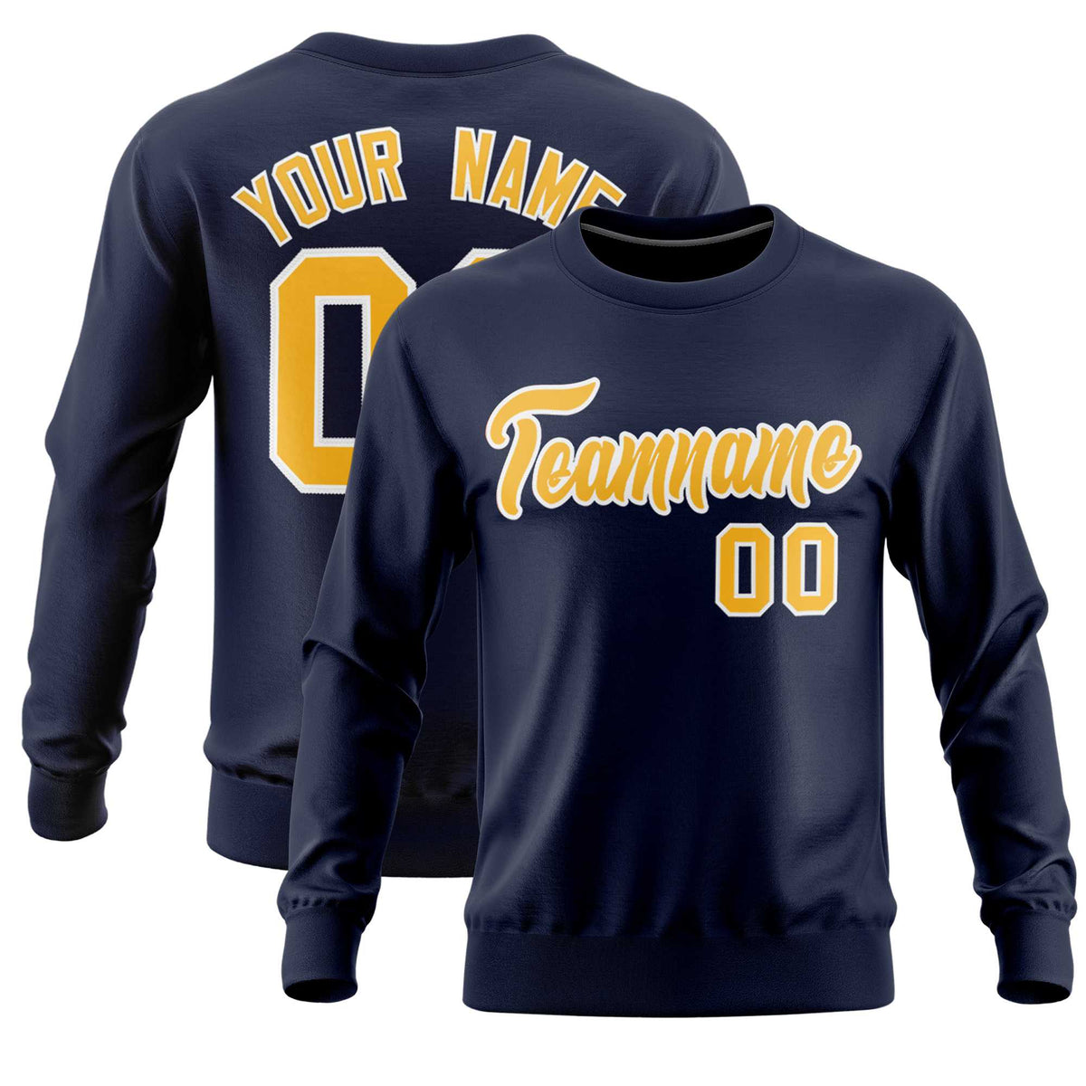 Custom Navy Classic Style Personalized Uniform Pullover Hoodie| KXKSHOP
