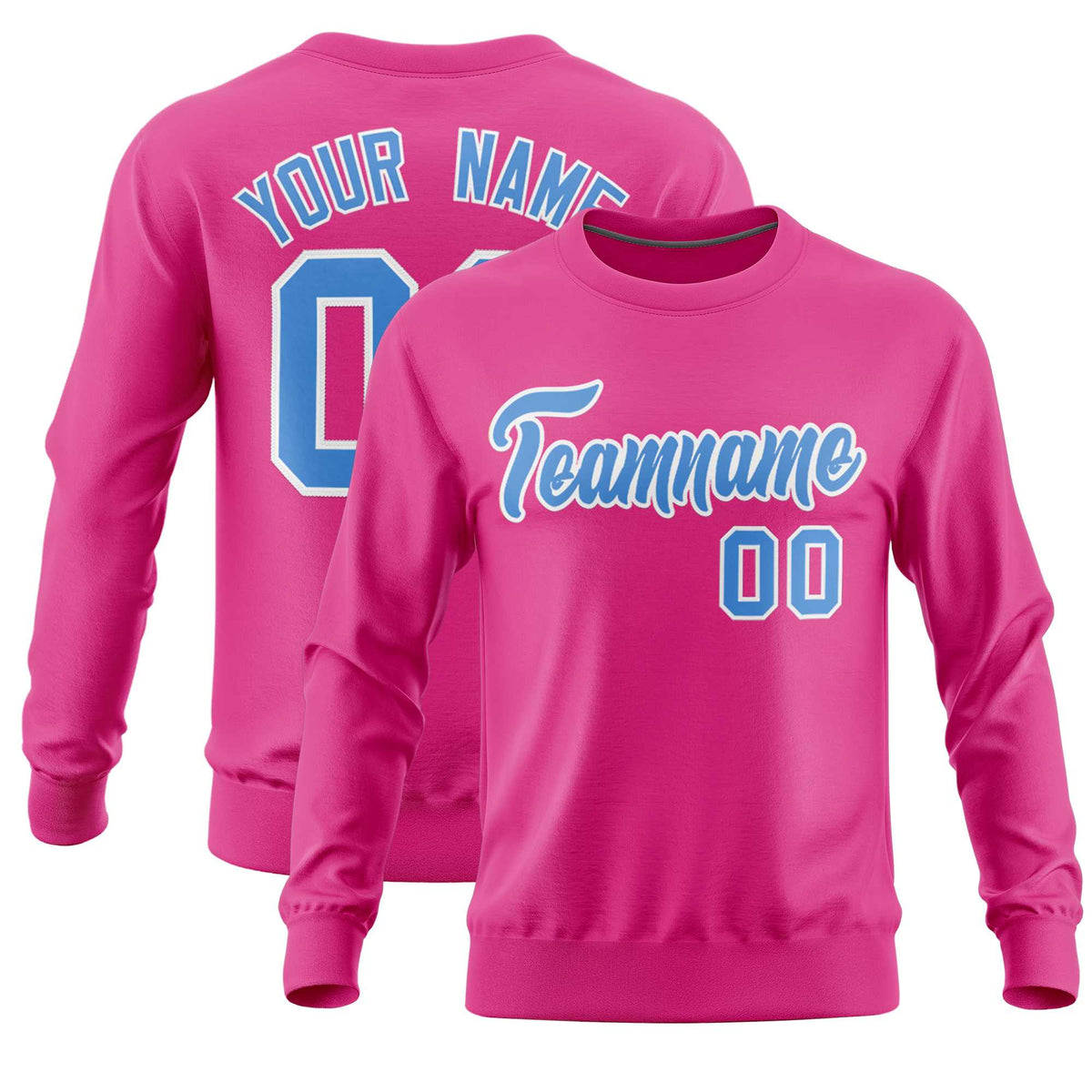 Custom Pink Classic Style Personalized Uniform Pullover Hoodie| KXKSHOP