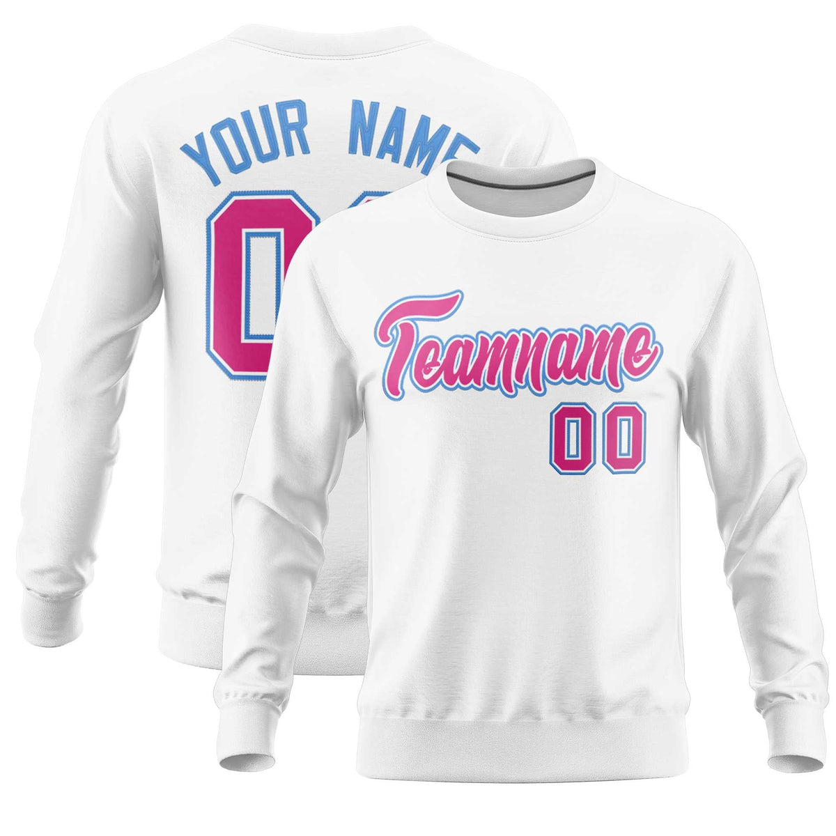 Custom White Classic Style Personalized Uniform Pullover Hoodie| KXKSHOP