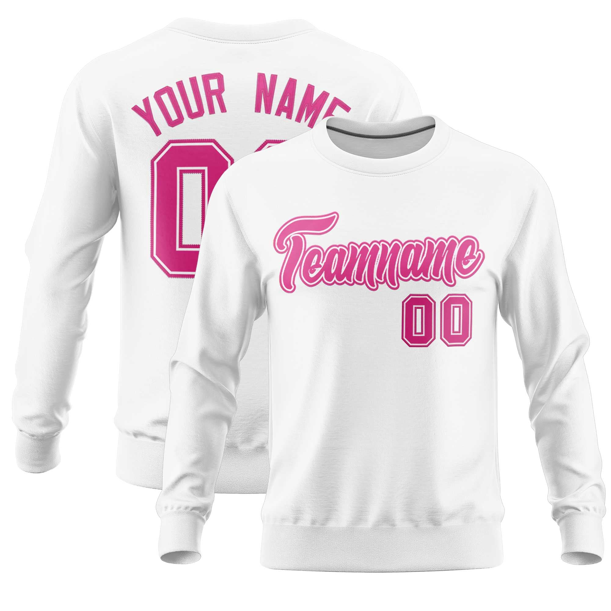 Custom White Classic Style Personalized Uniform Pullover Hoodie| KXKSHOP