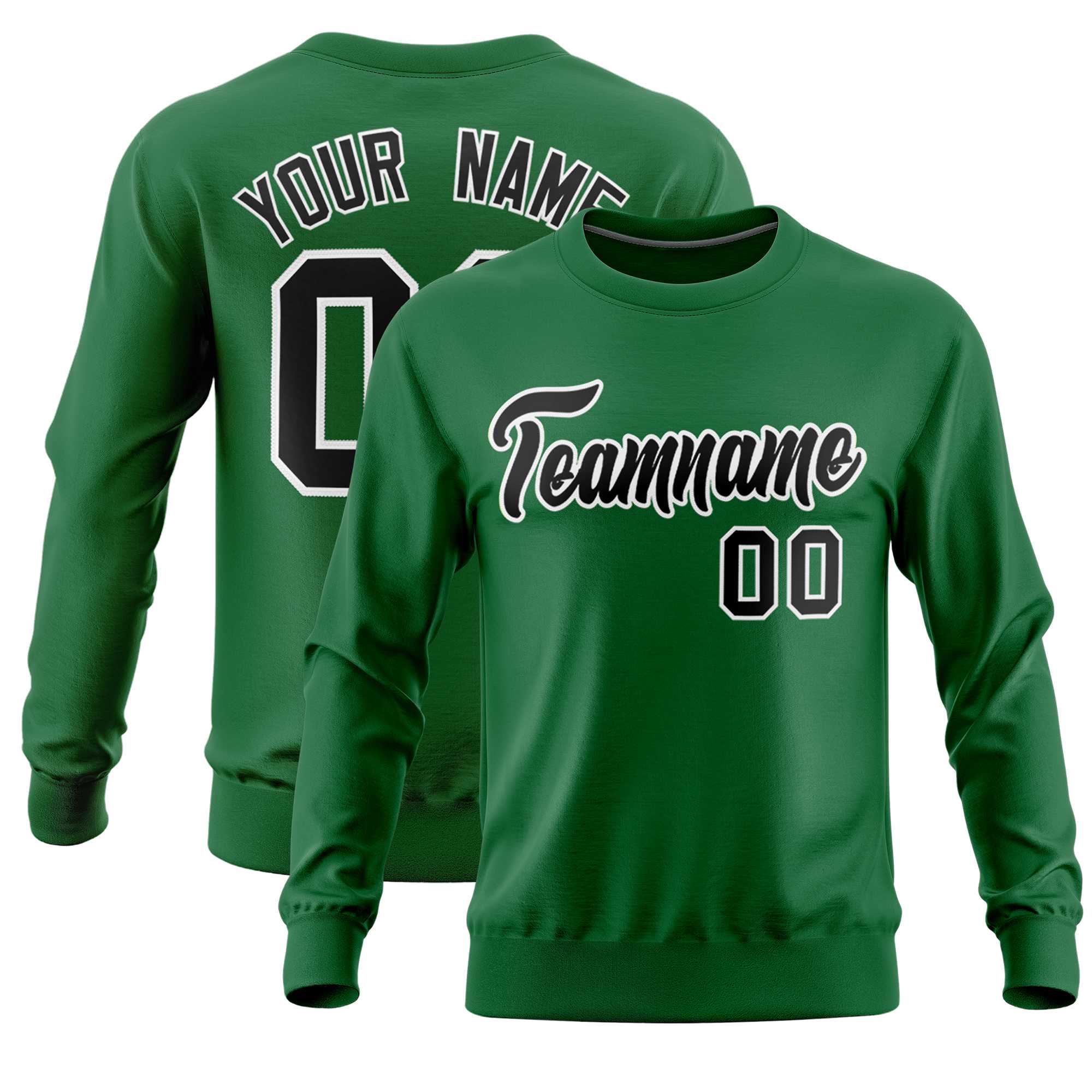 Custom Kelly Green Classic Style Personalized Uniform Pullover Hoodie| KXKSHOP