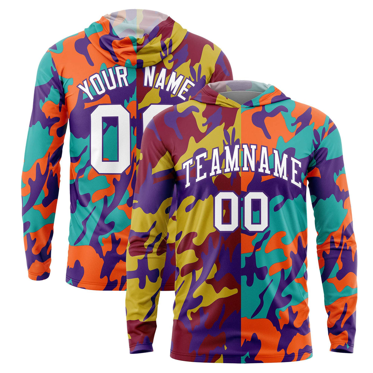 Custom Crimson Old Gold-Purple Personalized Camo Design Quick Dry Lightweight Hoodie| KXKSHOP