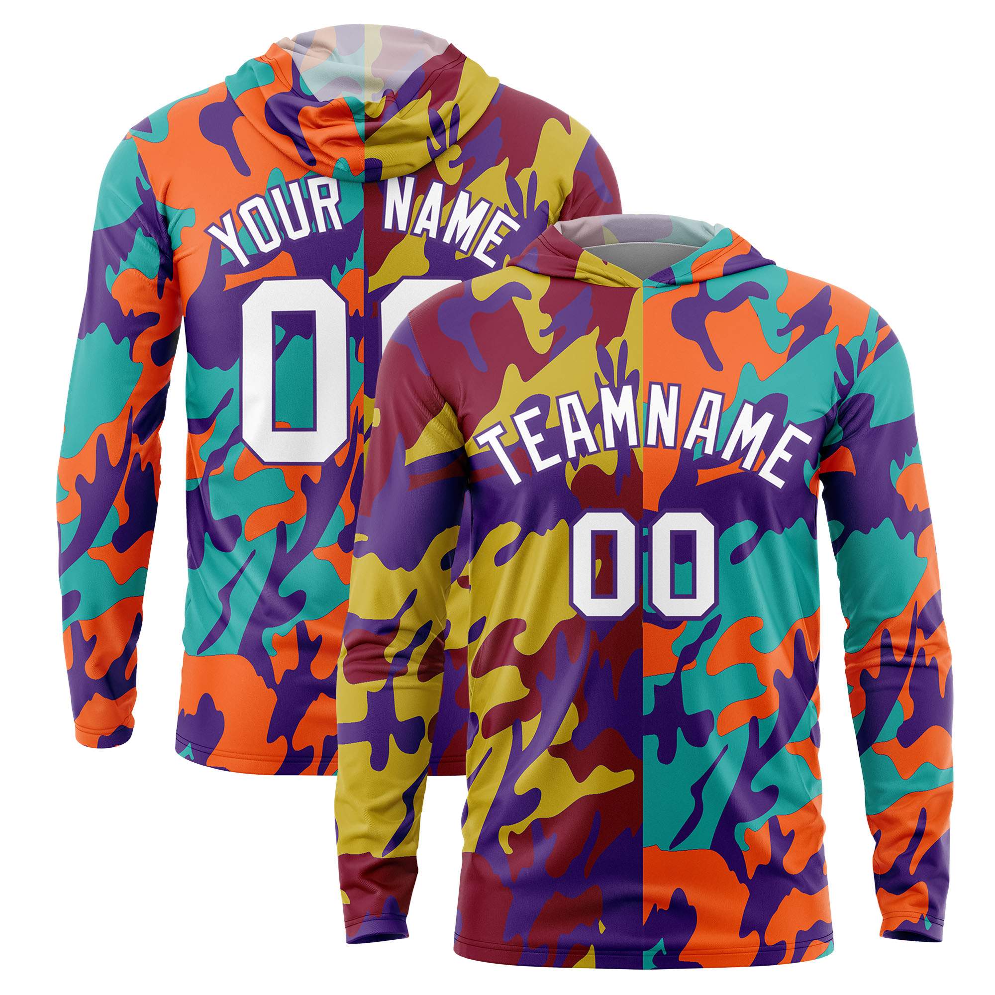 Custom Crimson Old Gold-Purple Personalized Camo Design Quick Dry Lightweight Hoodie| KXKSHOP