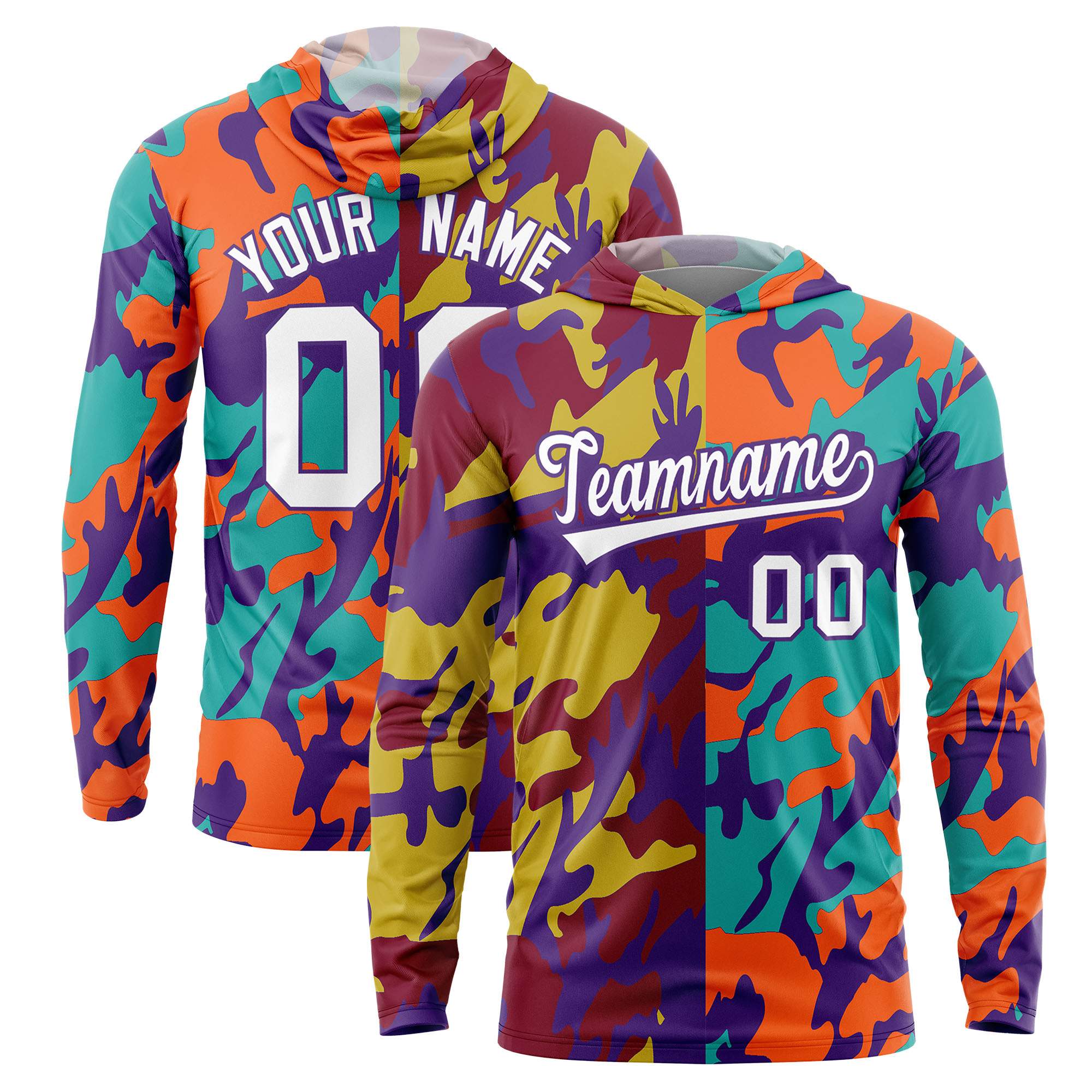 Custom Crimson Old Gold-Purple Personalized Camo Design Quick Dry Lightweight Hoodie| KXKSHOP