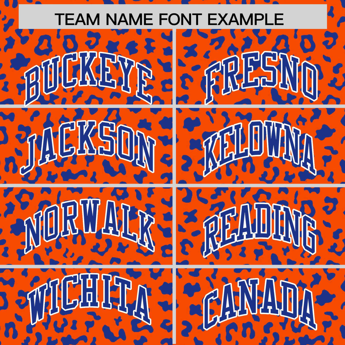 Custom Orange Royal Varsity Full-Zip Letterman Leopard Print Hoodie Jacket