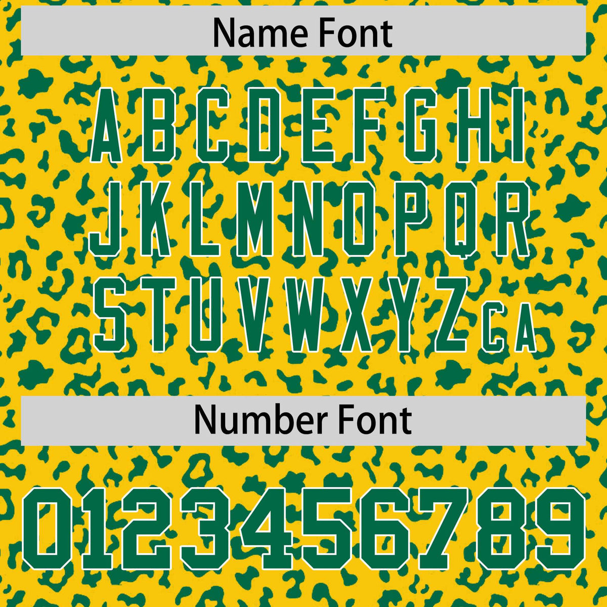 Custom Orange Gold Varsity Full-Zip Letterman Leopard Print Hoodie Jacket