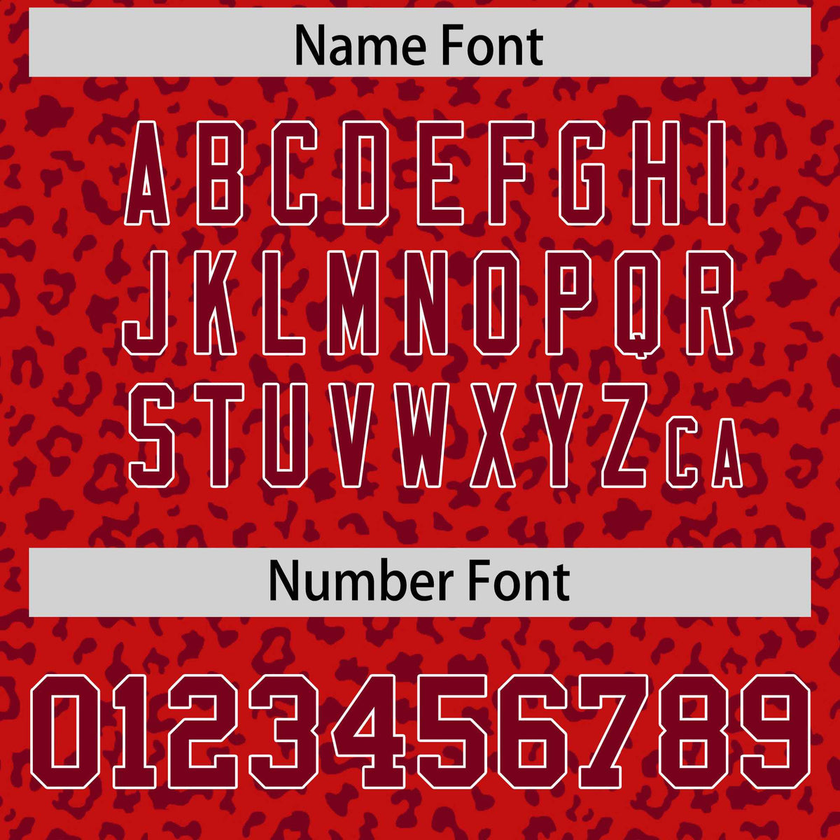 Custom Red Crimson Varsity Full-Zip Letterman Leopard Print Hoodie Jacket