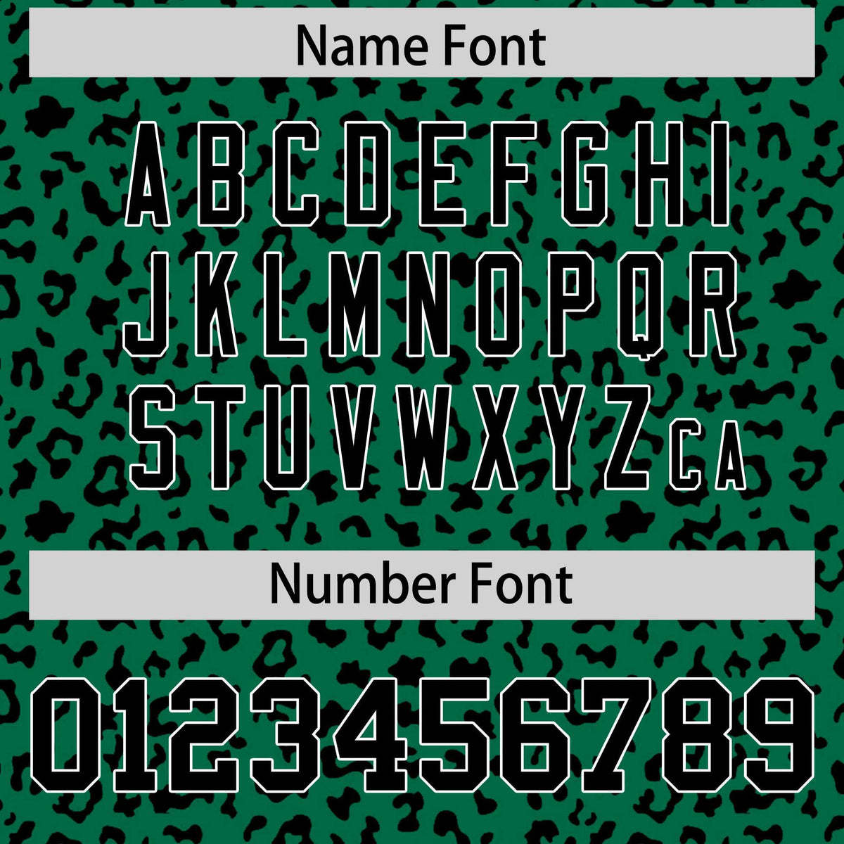 Custom Kelly Green Black Varsity Full-Zip Letterman Leopard Print Hoodie Jacket