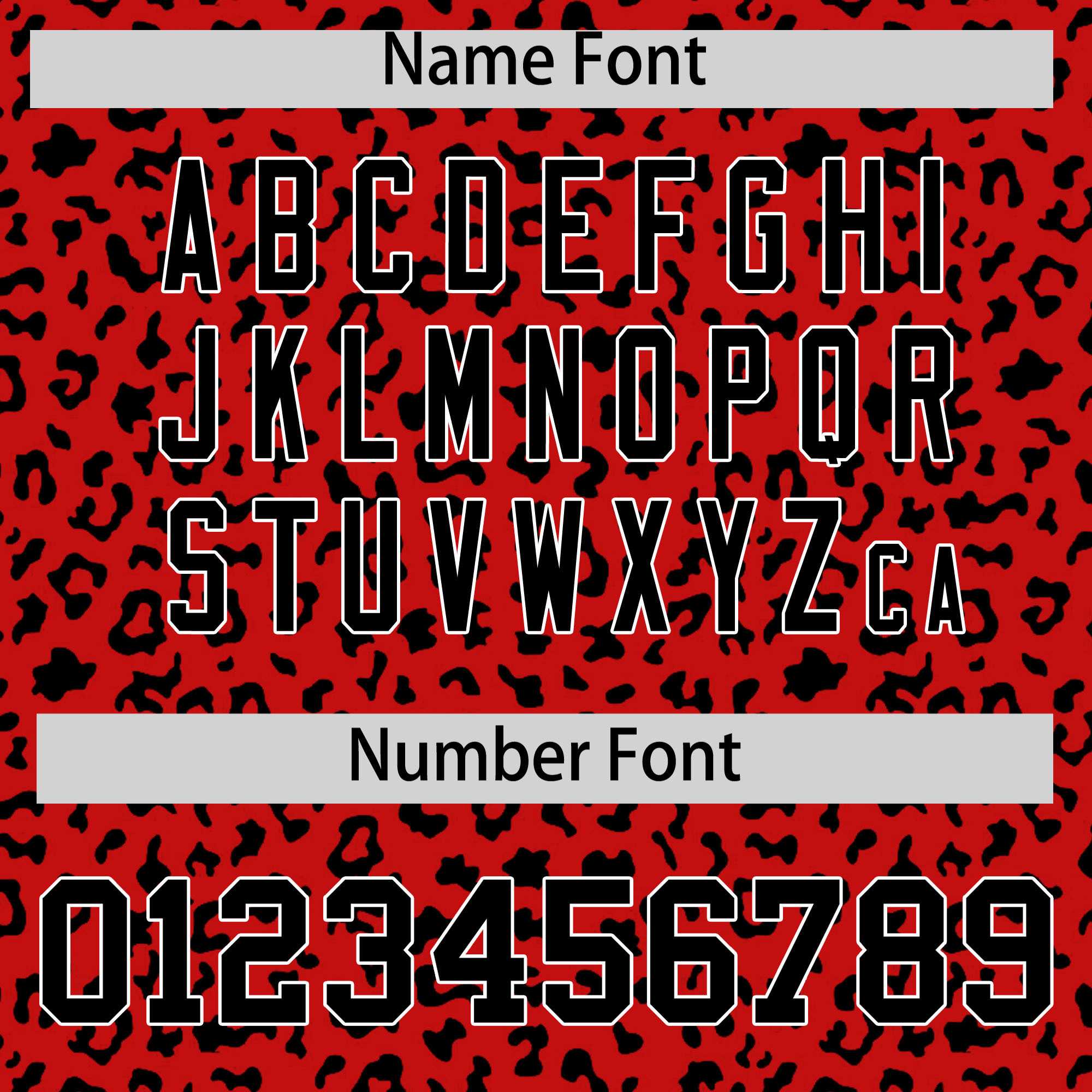 Custom Red Black Varsity Full-Zip Letterman Leopard Print Hoodie Jacket