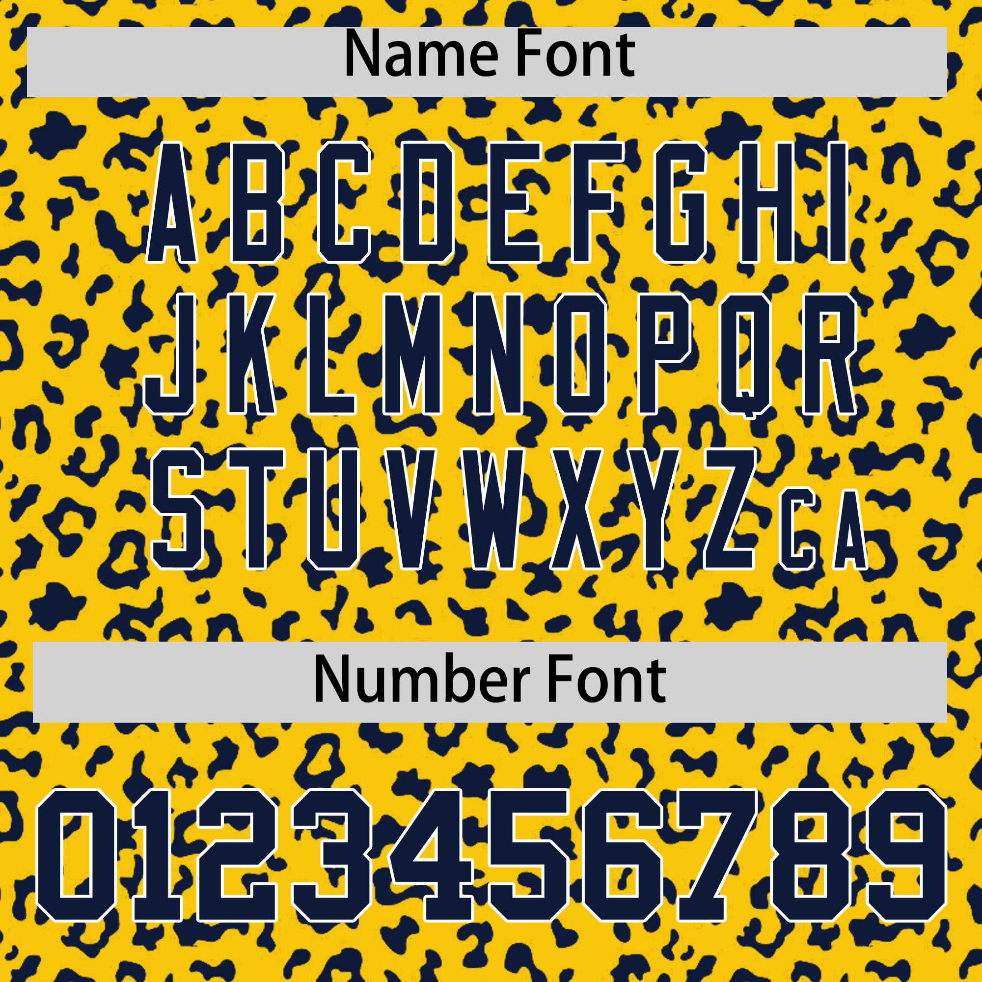 Custom Gold Navy Varsity Full-Zip Letterman Leopard Print Hoodie Jacket