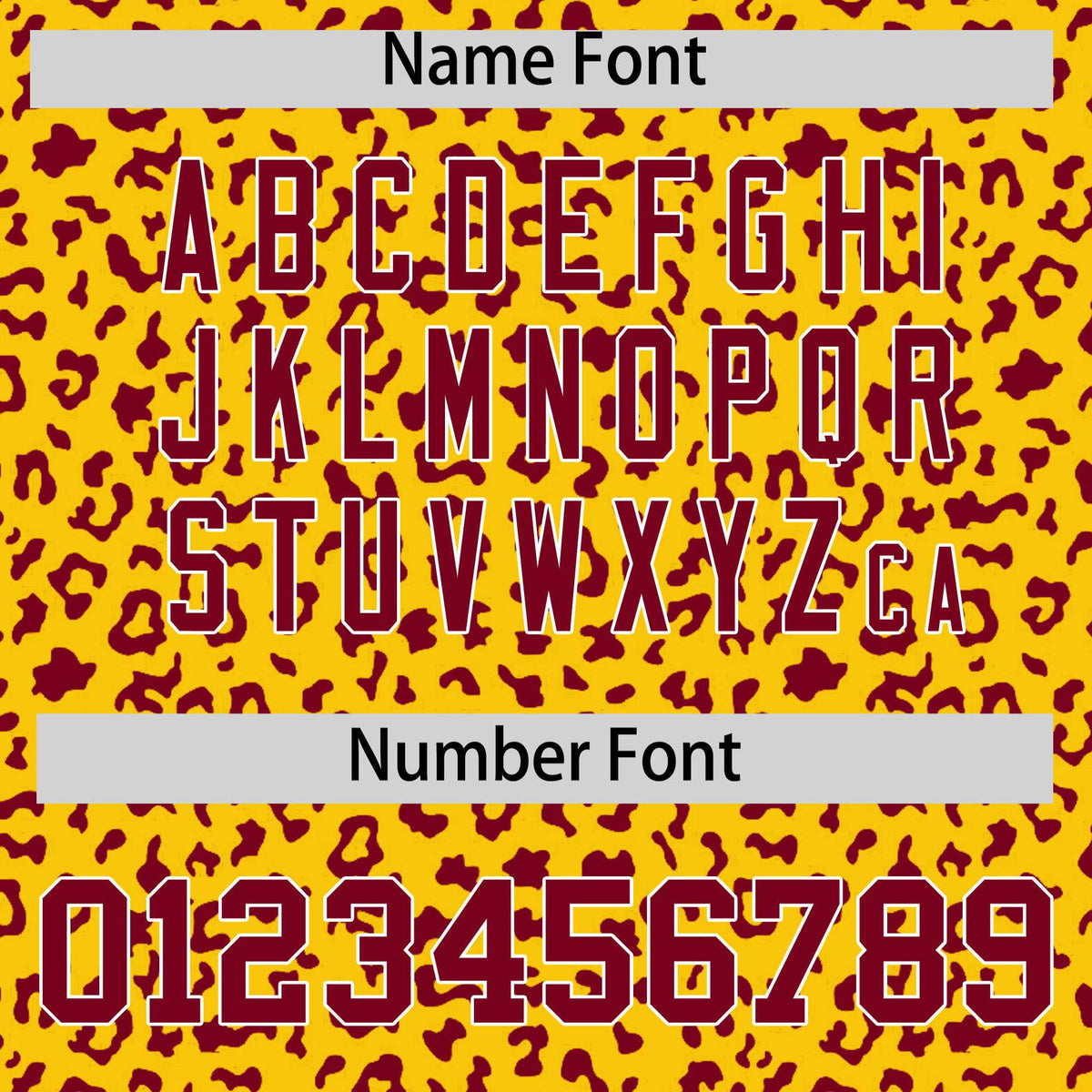 Custom Gold Crimson Varsity Full-Zip Letterman Leopard Print Hoodie Jacket