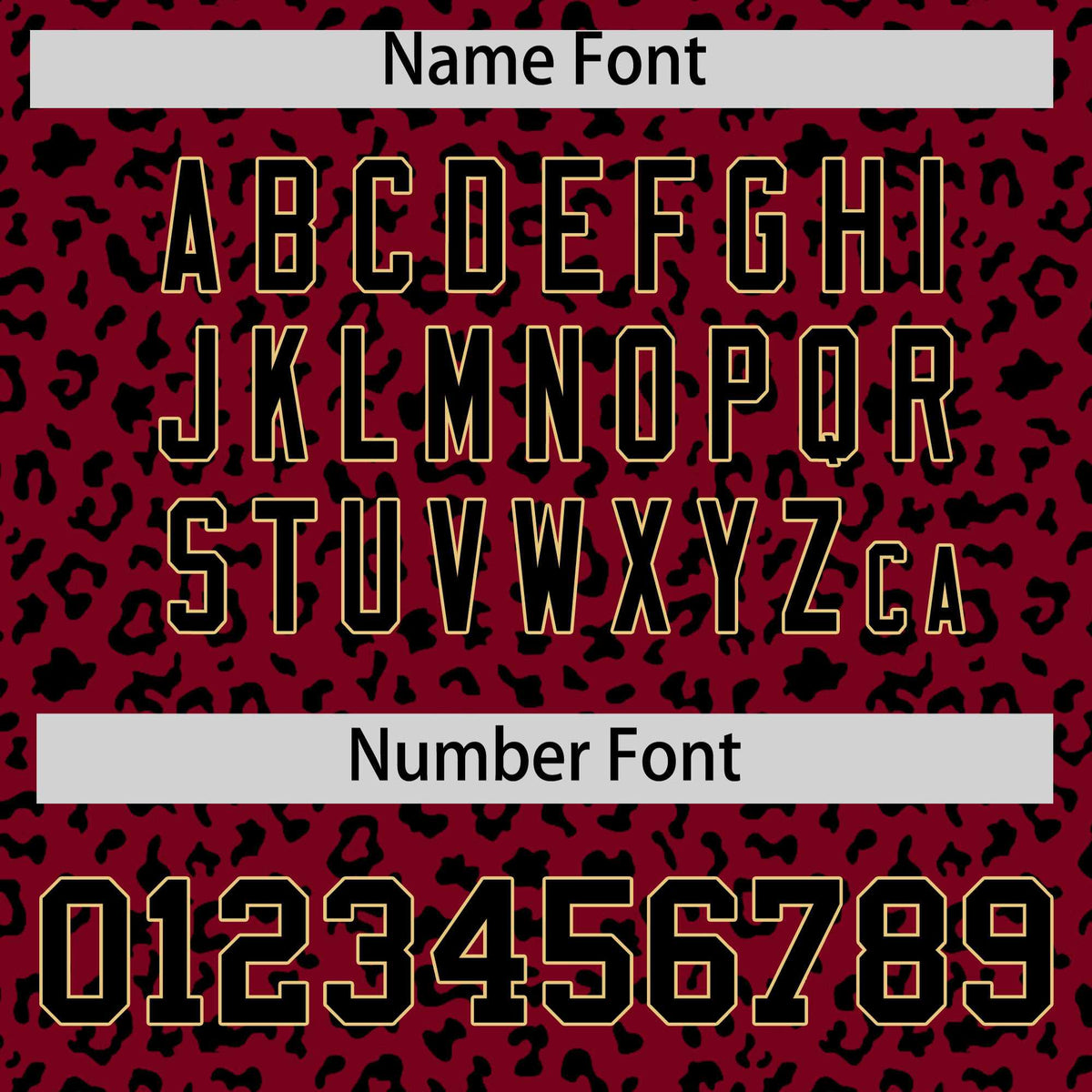 Custom Crimson Black Varsity Full-Zip Letterman Leopard Print Hoodie Jacket